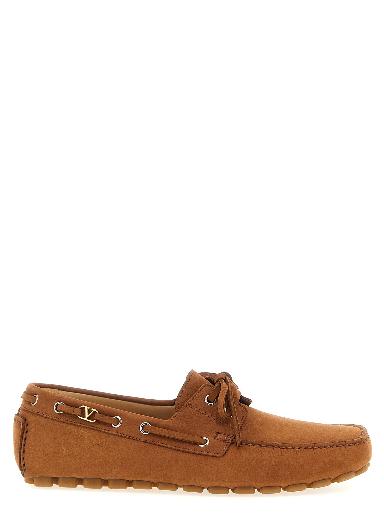 Brown Calfskin Slip-On Loafers