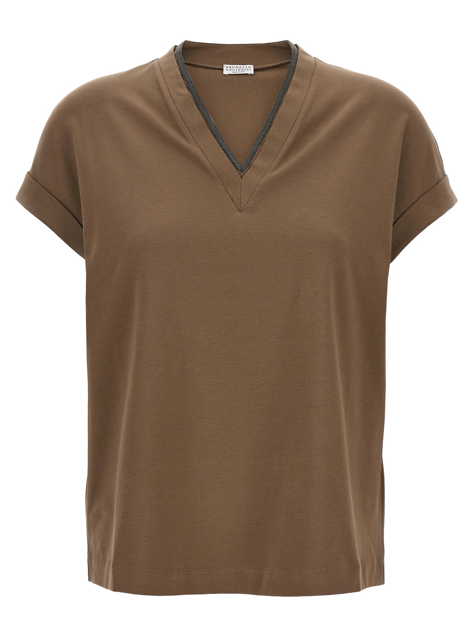 Brown Cotton T-Shirt
