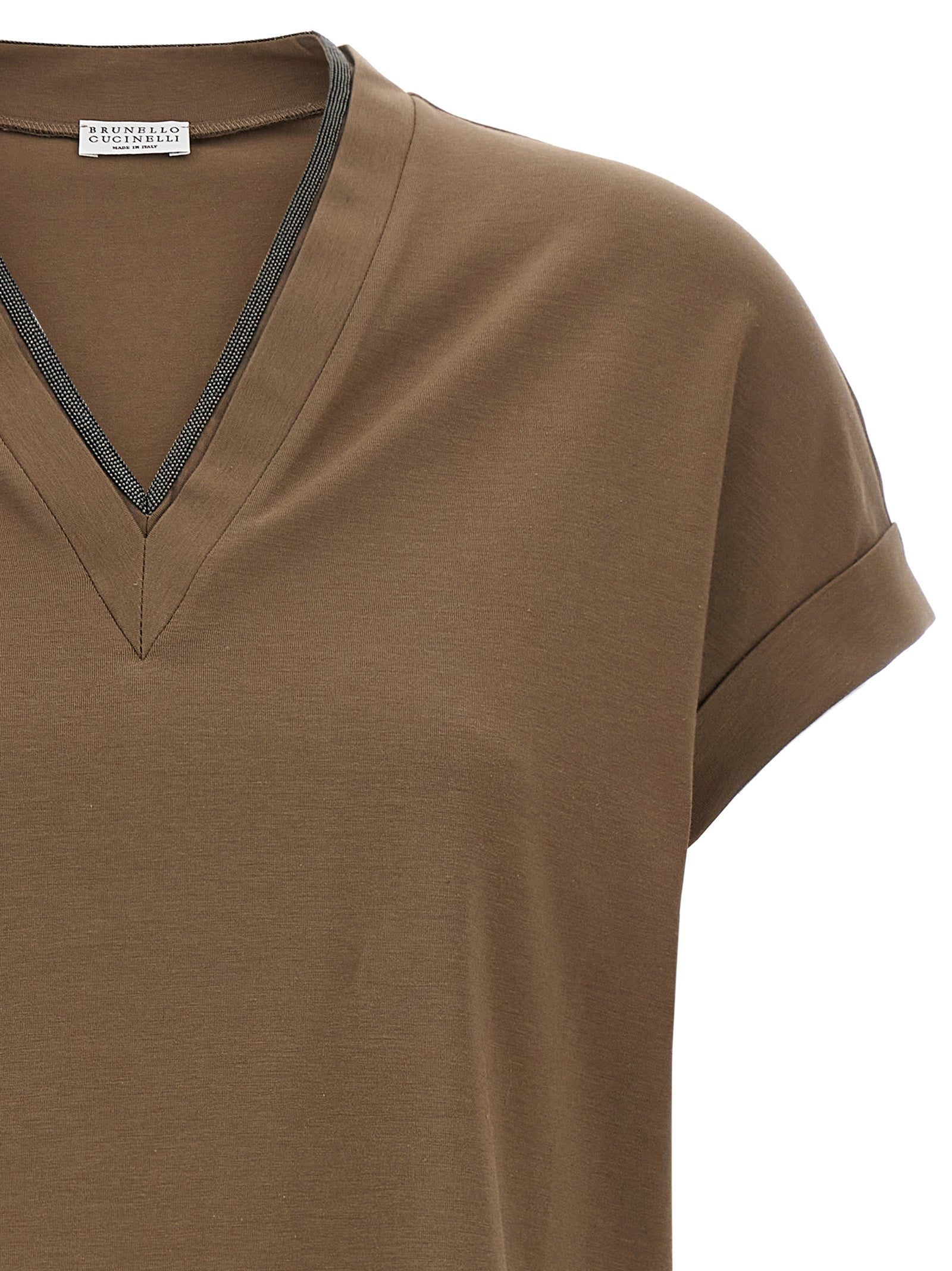 Brown Cotton T-Shirt
