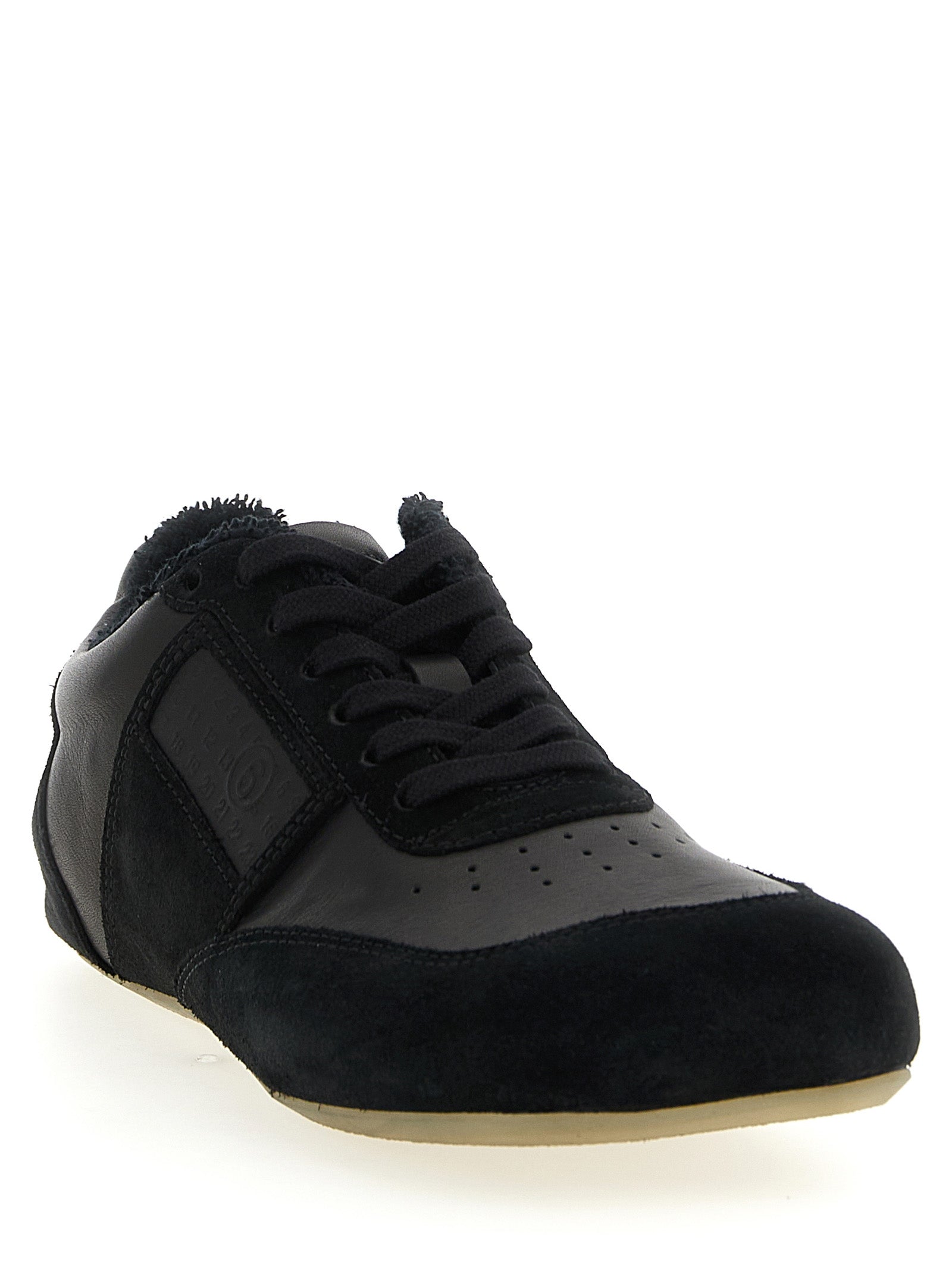 Black Calfskin Athletic Sneakers