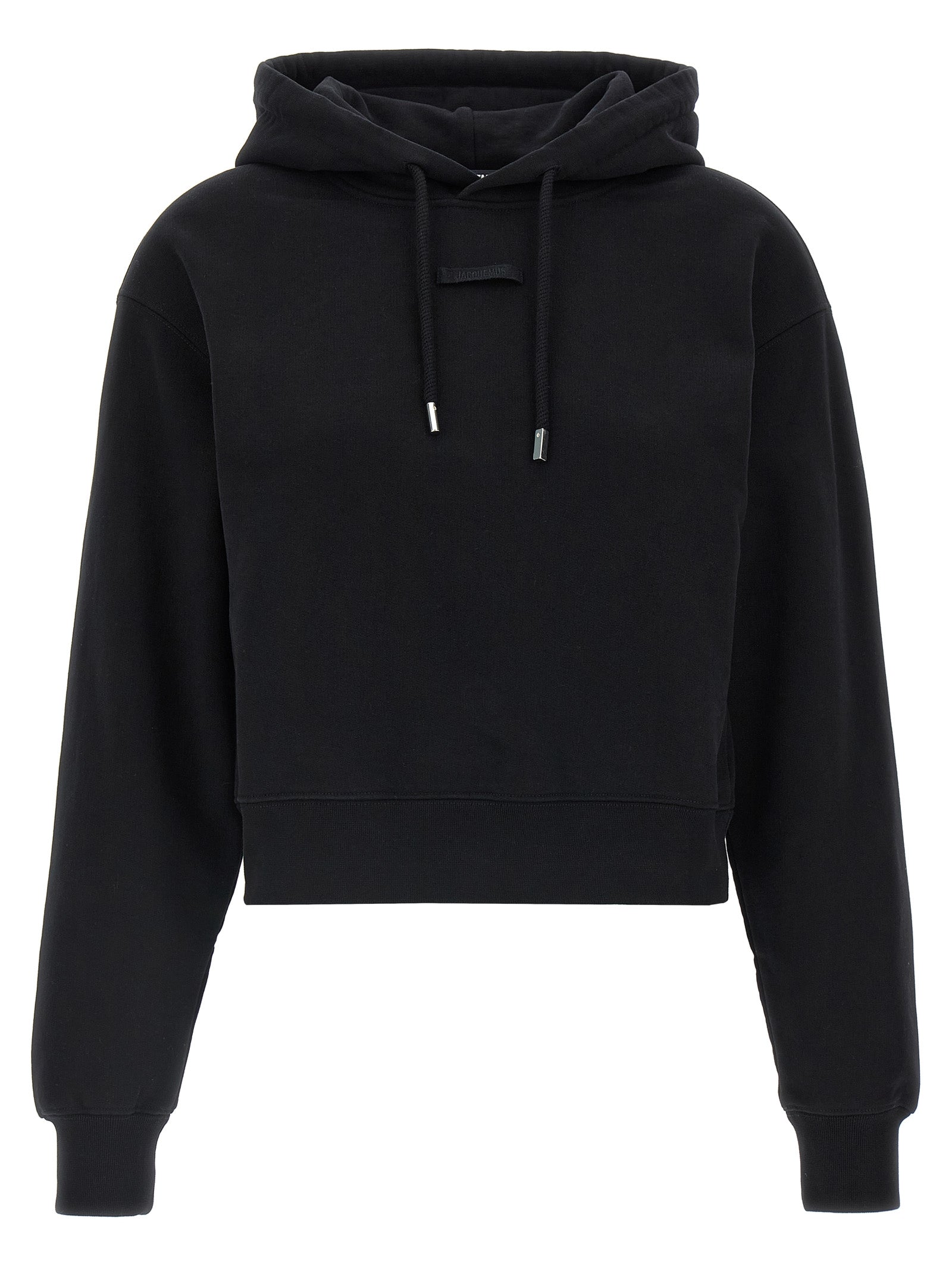 Black Cotton Hoodie