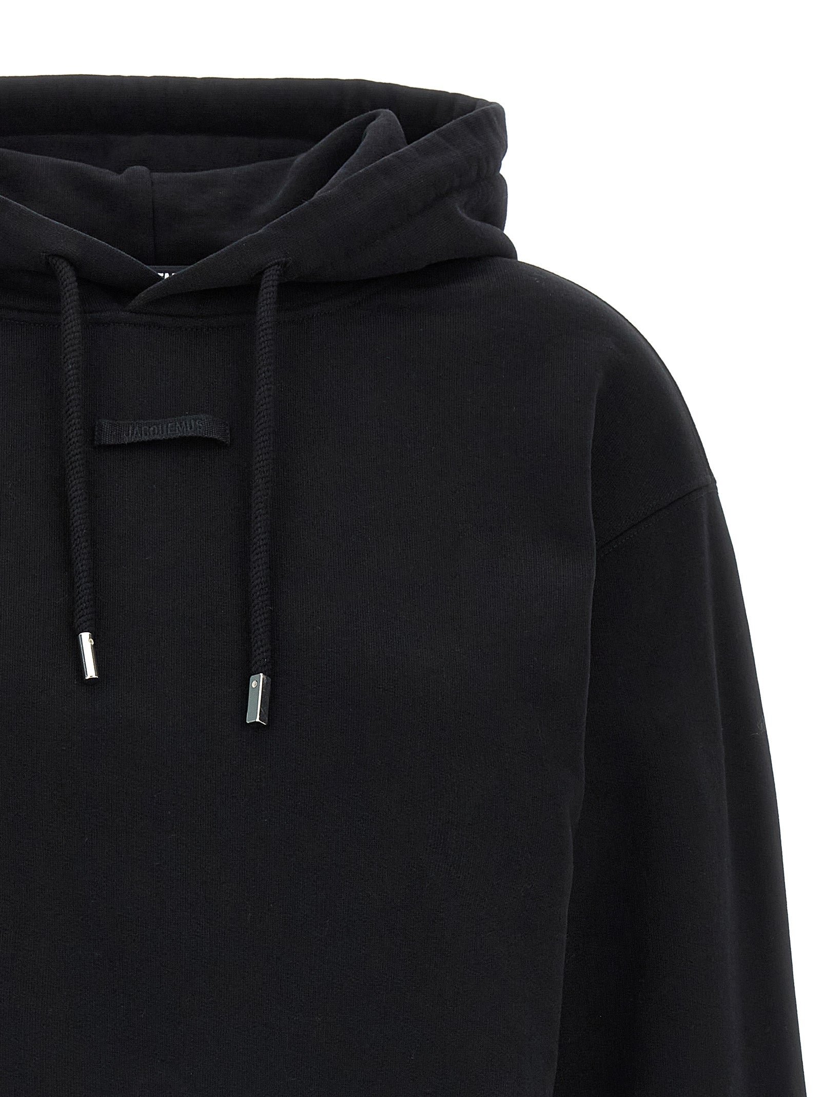Black Cotton Hoodie