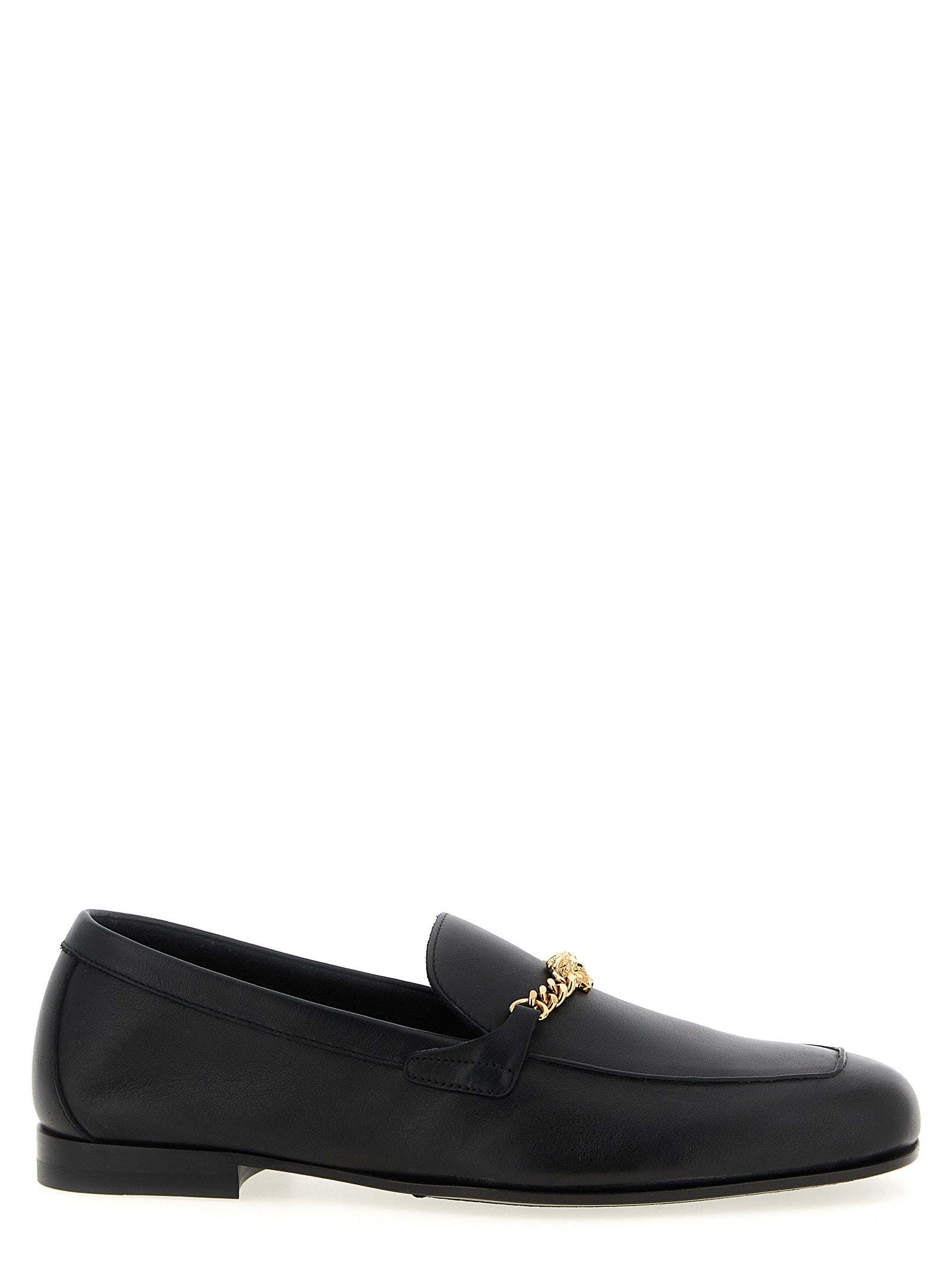 Black Calfskin Slip-On Loafers