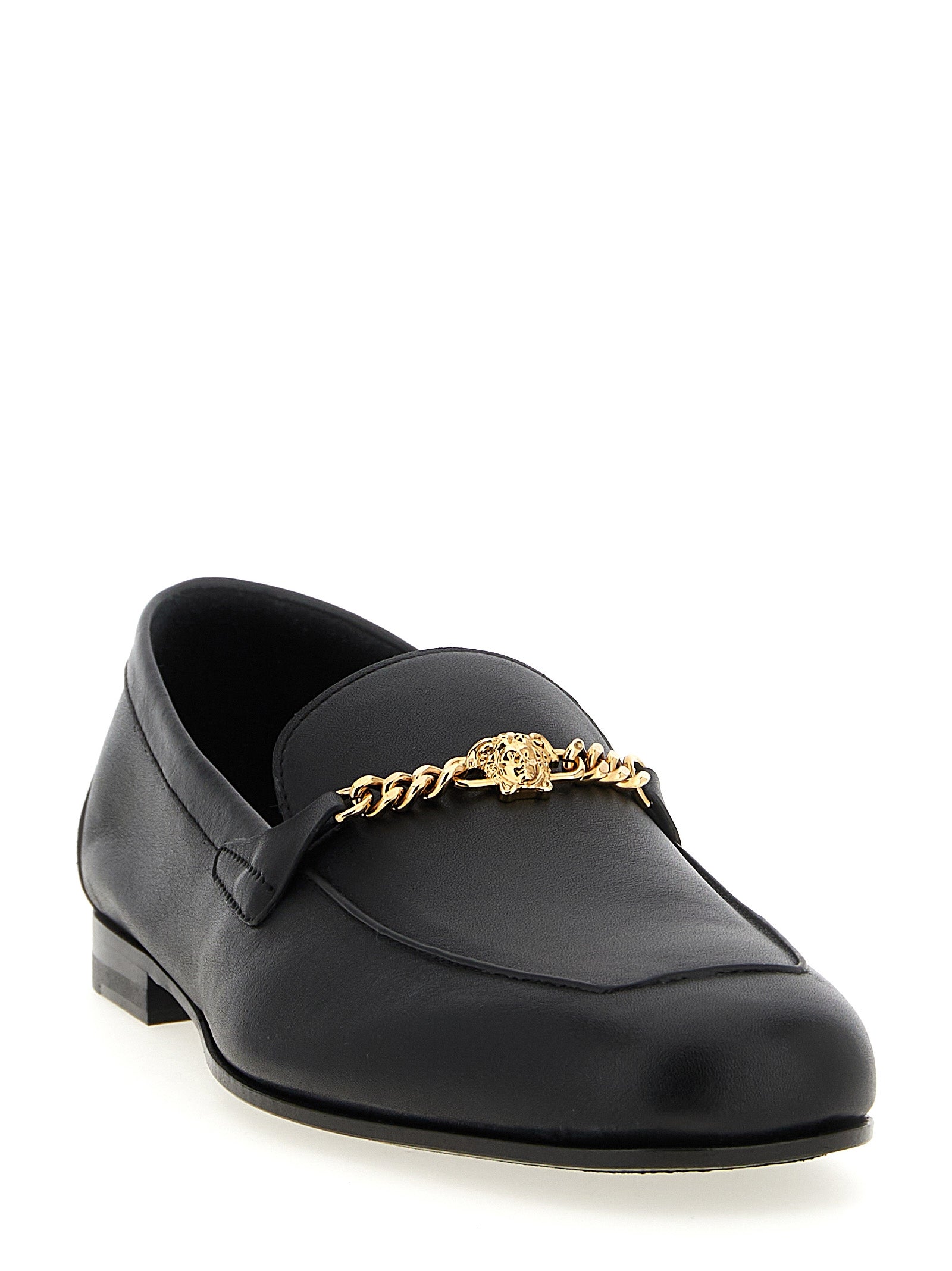 Black Calfskin Slip-On Loafers