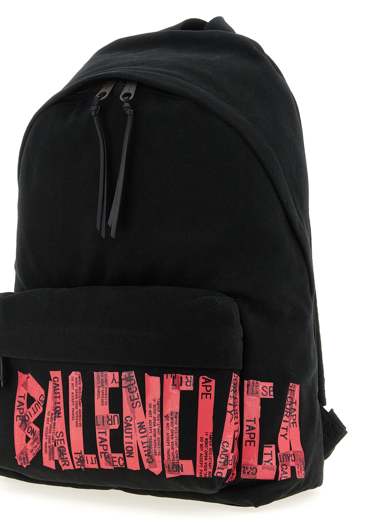 Black Cotton Backpack