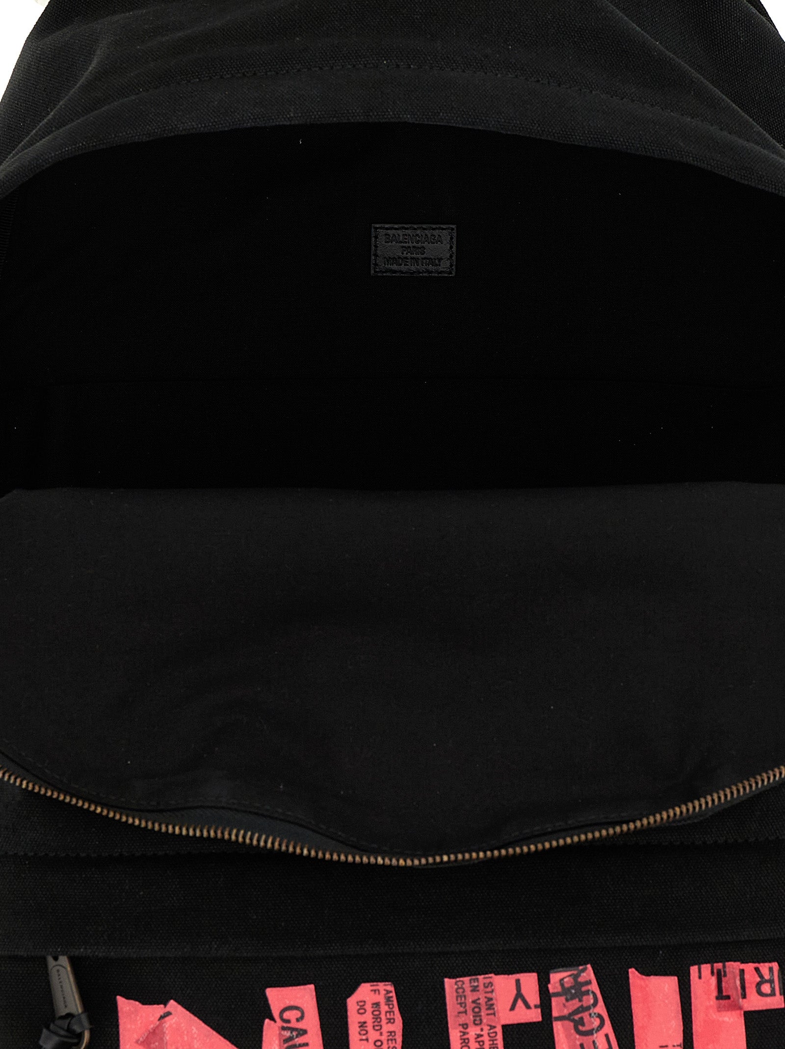 Black Cotton Backpack