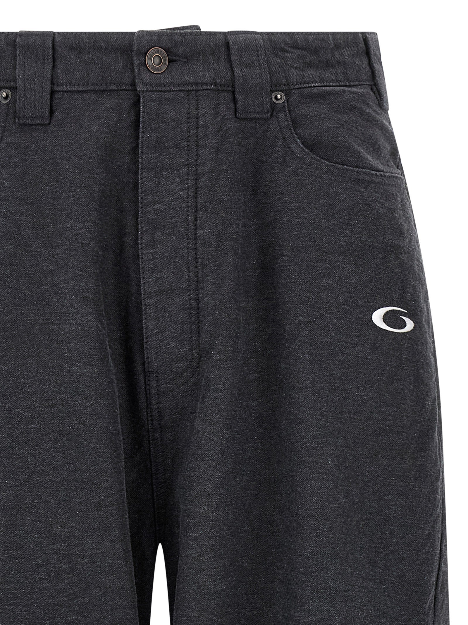 Gray Cotton Casual Pants