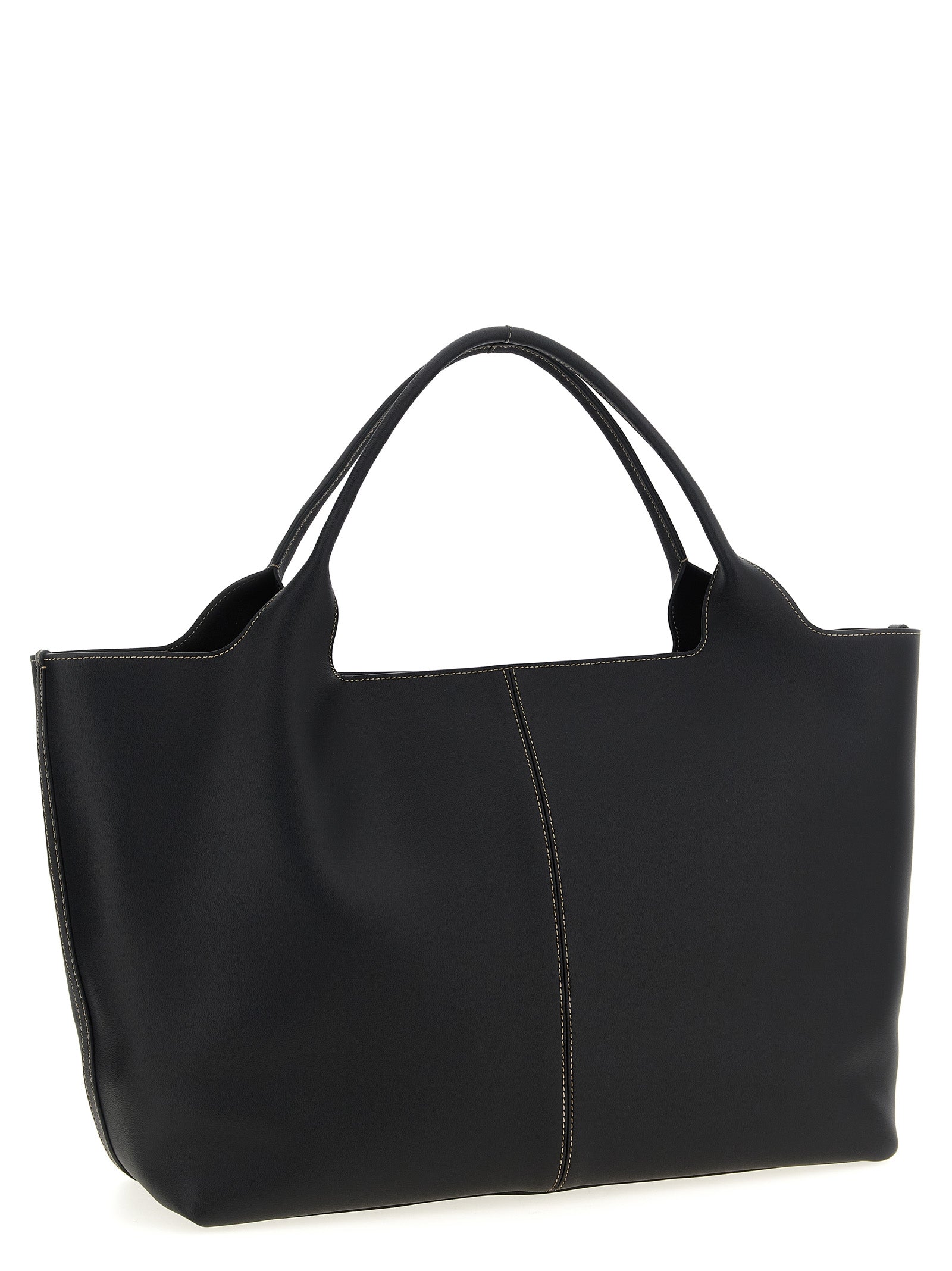 Black Calfskin Tote Bag