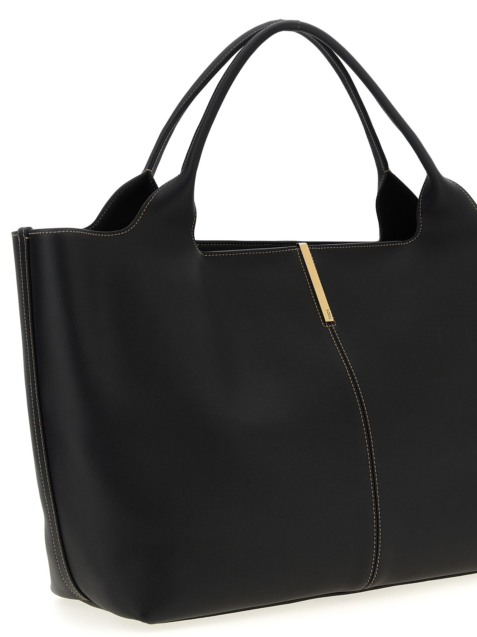 Black Calfskin Tote Bag