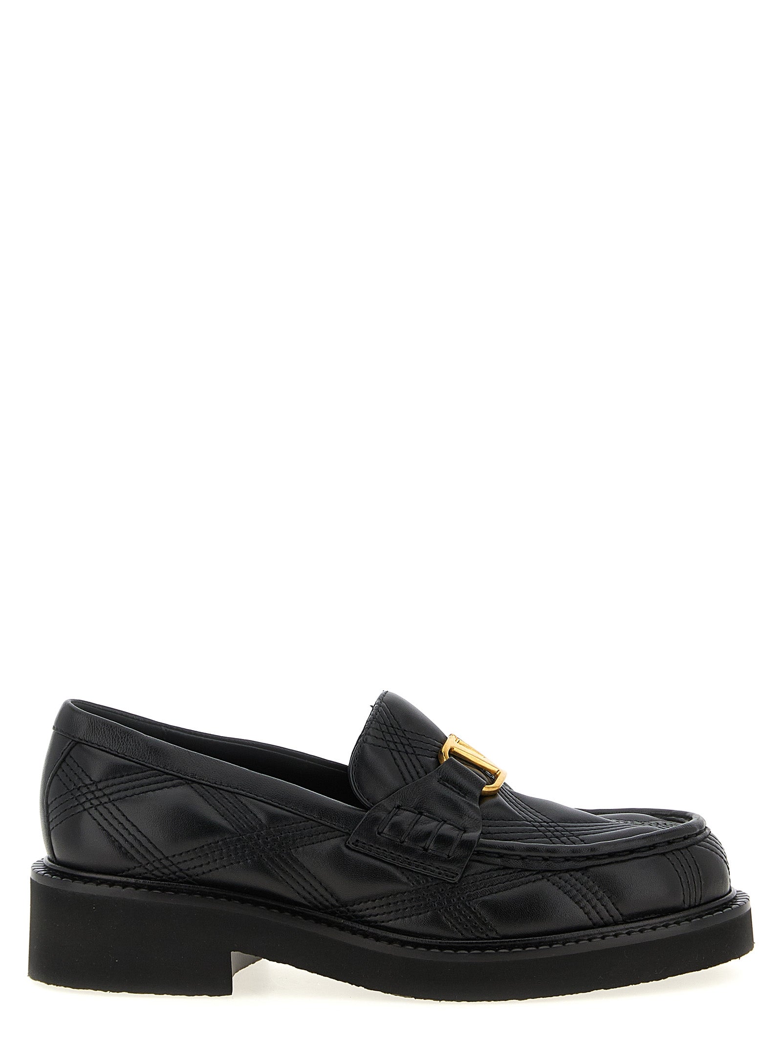 Black Lamb Leather Slip-On Loafers