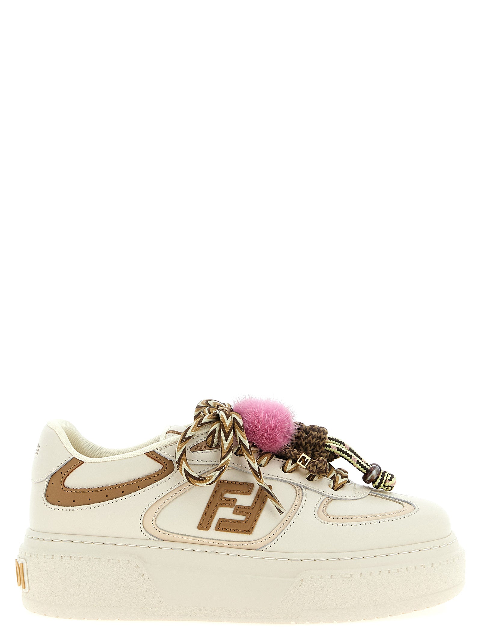 Multicolor Calfskin Platform Sneakers