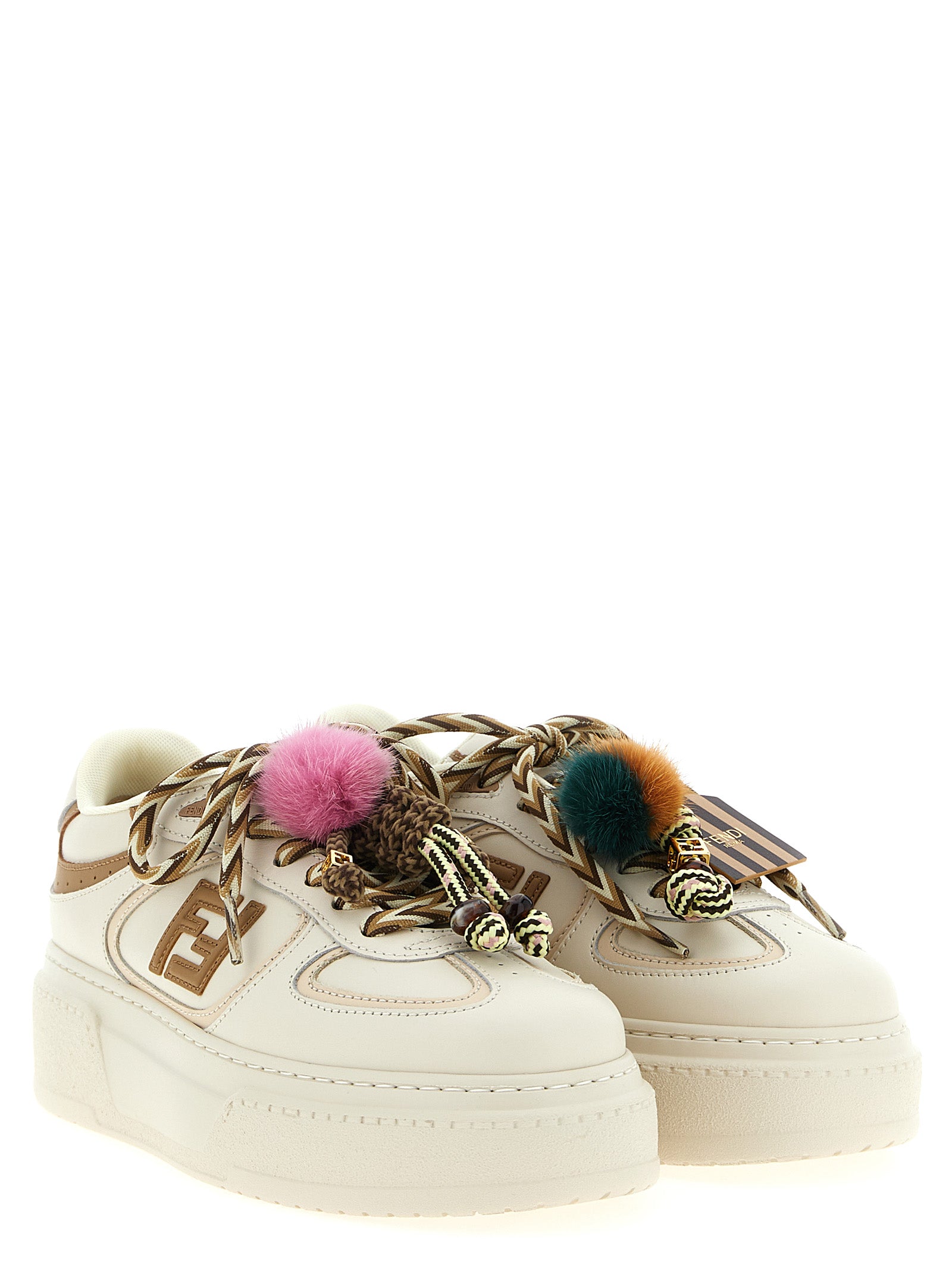 Multicolor Calfskin Platform Sneakers