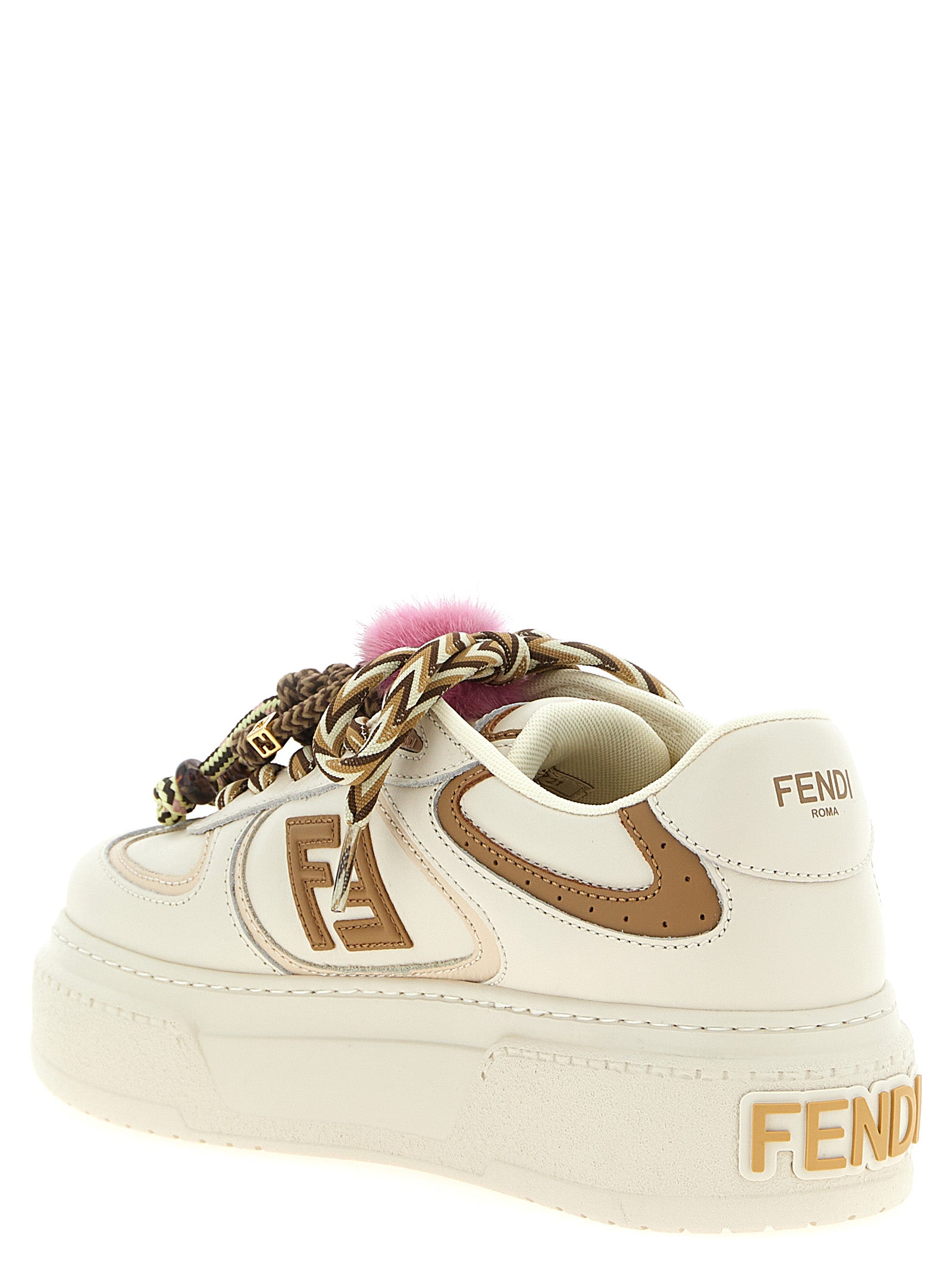Multicolor Calfskin Platform Sneakers