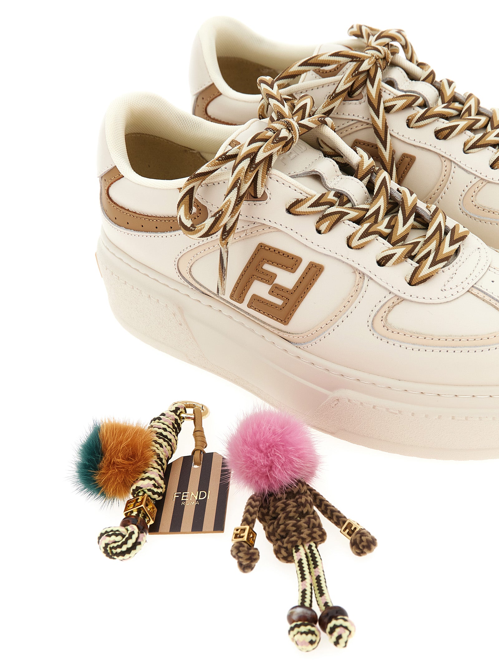Multicolor Calfskin Platform Sneakers