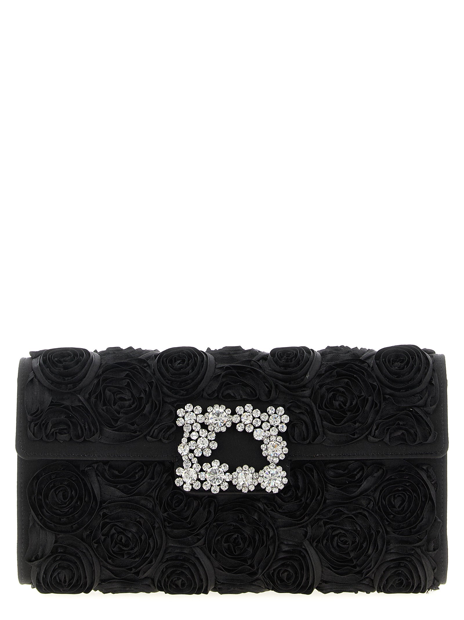 Black Viscose Clutch Bag