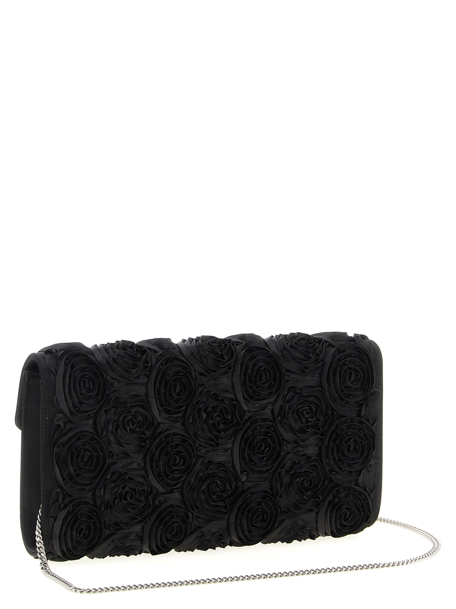 Black Viscose Clutch Bag