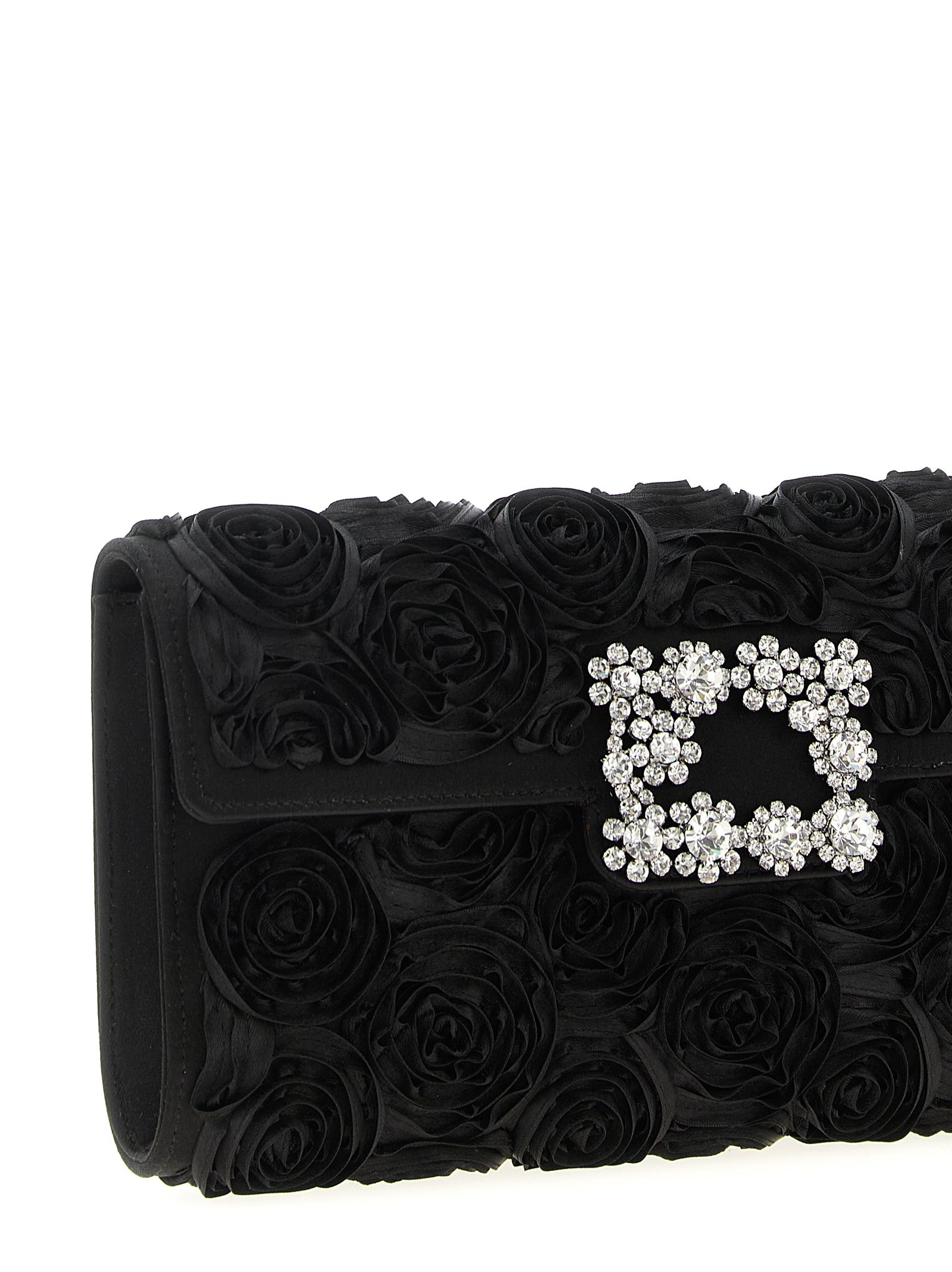 Black Viscose Clutch Bag