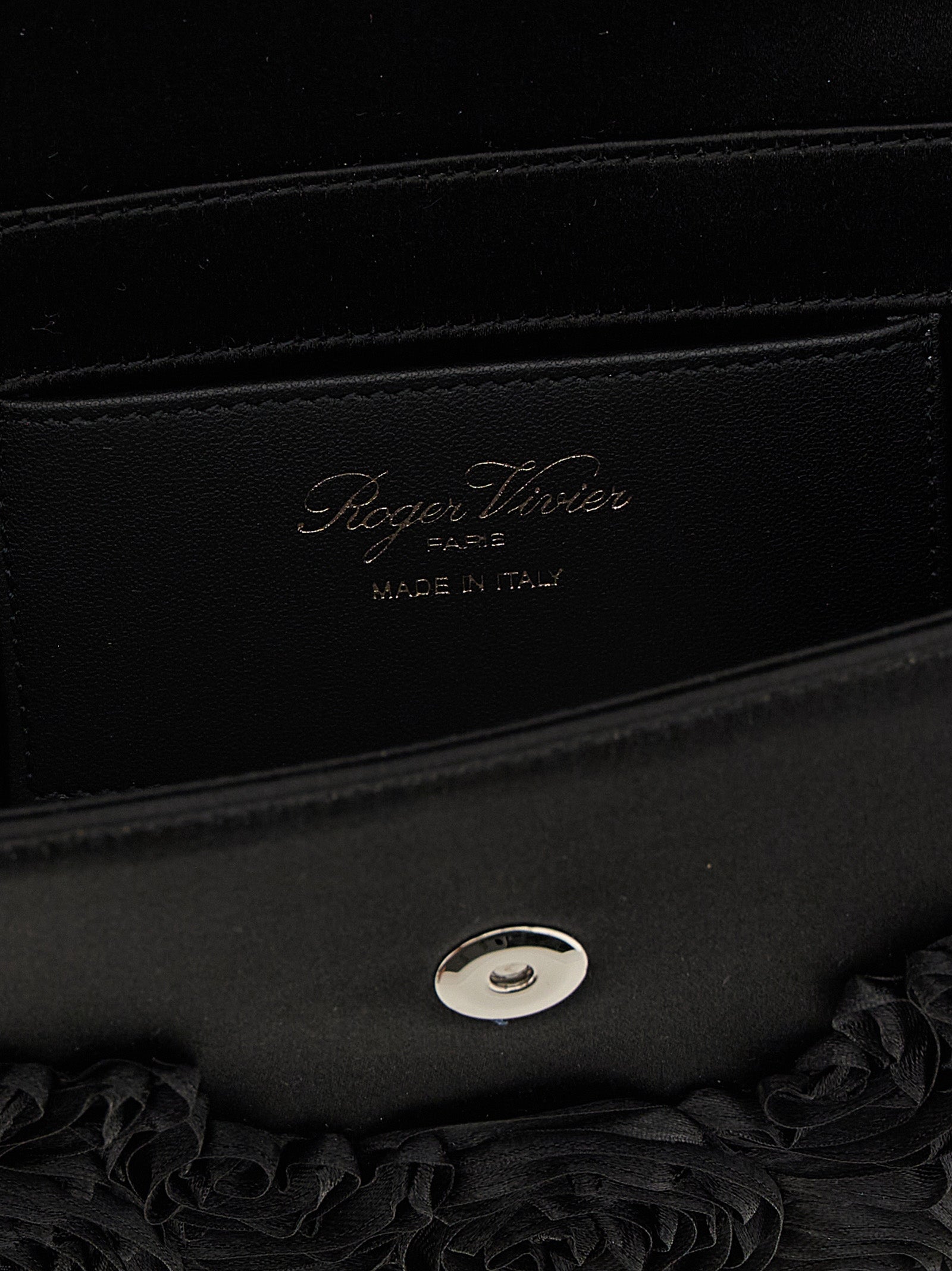 Black Viscose Clutch Bag