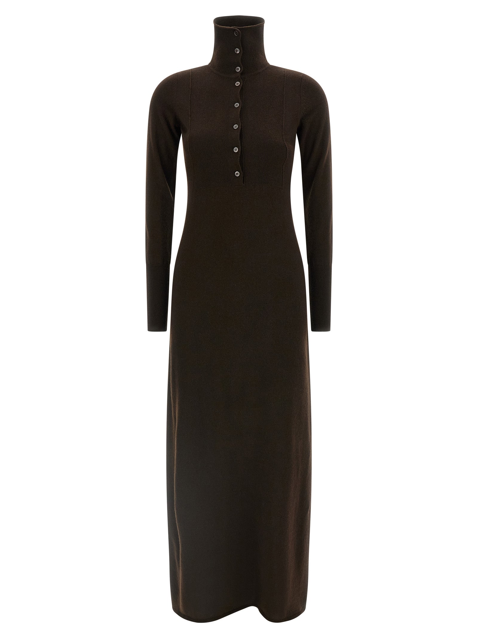 Brown Cashmere Long Dress