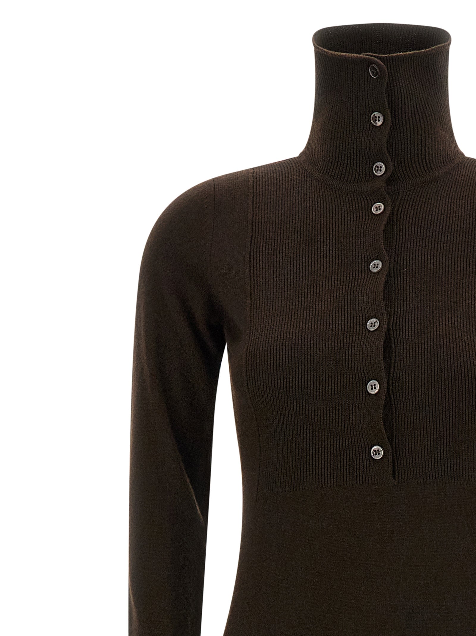 Brown Cashmere Long Dress