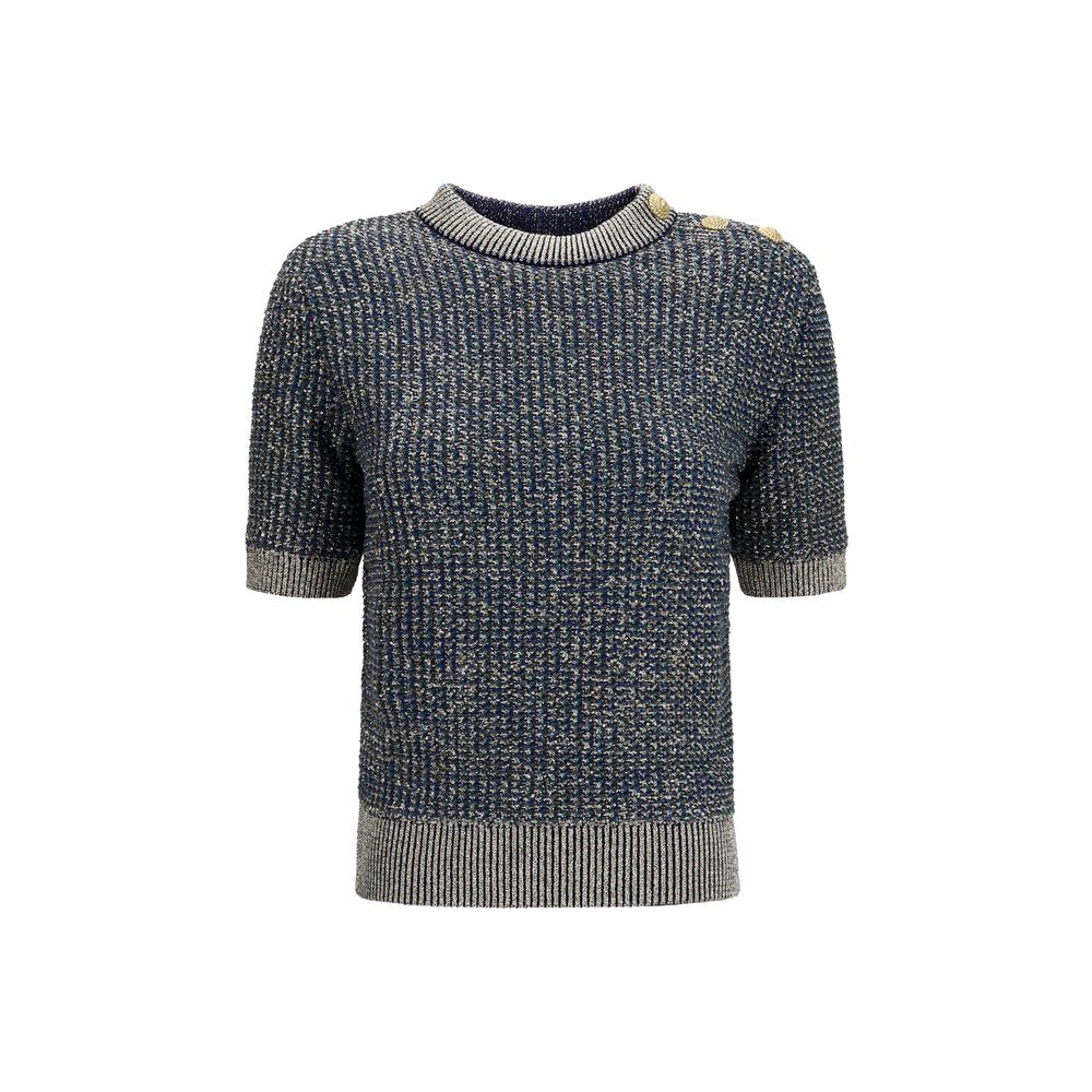 Blue Polyamide Sweater