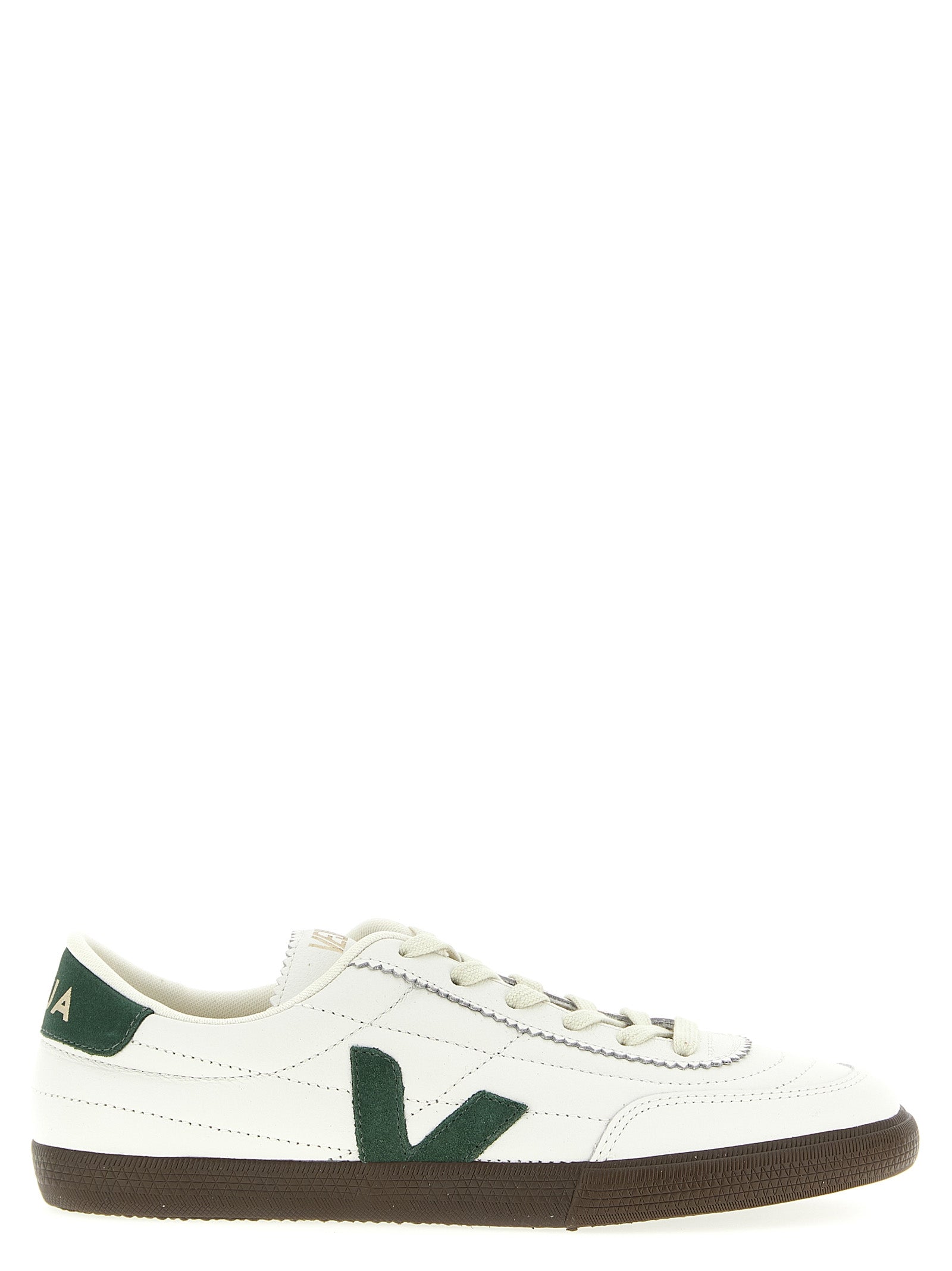Bicolor Genuine Leather Low Top Sneakers