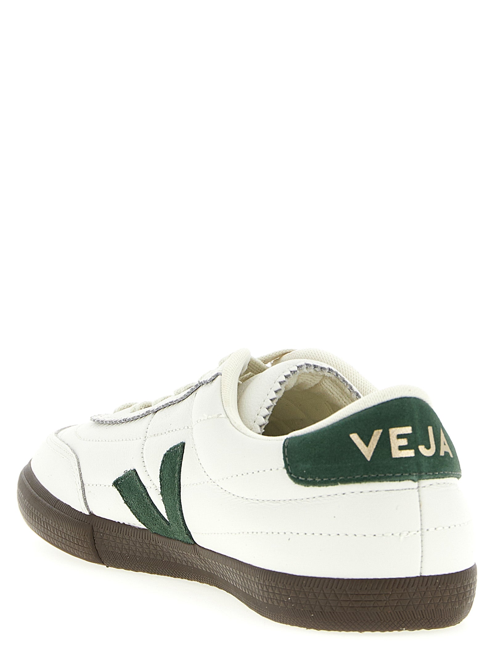 Bicolor Genuine Leather Low Top Sneakers