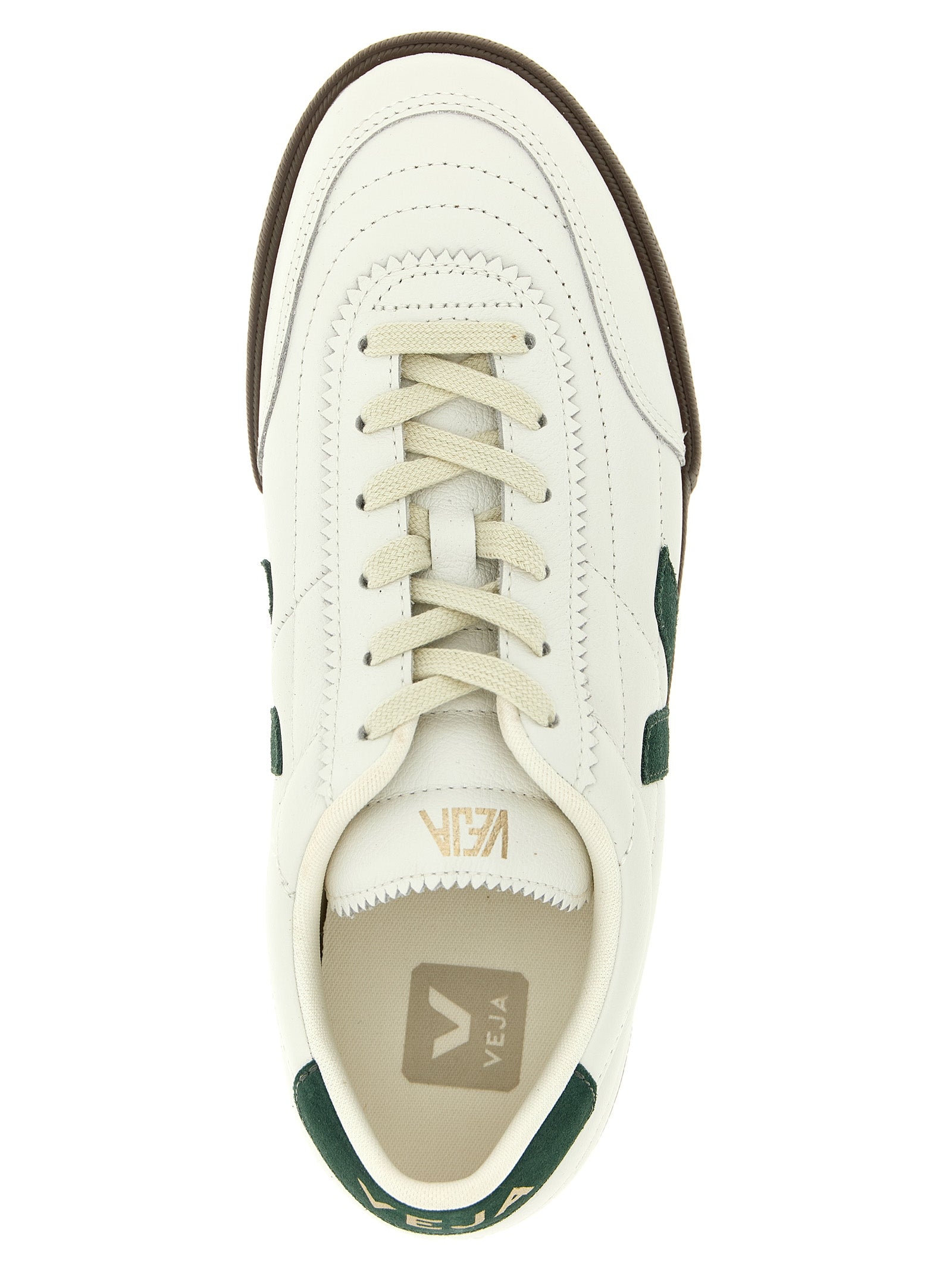 Bicolor Genuine Leather Low Top Sneakers