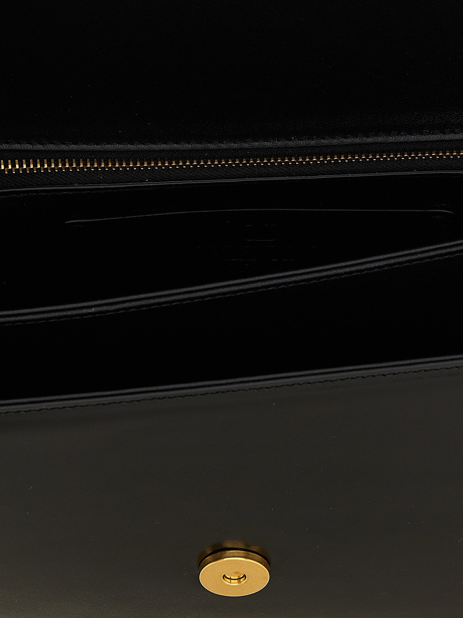 Black Calfskin Shoulder Bag