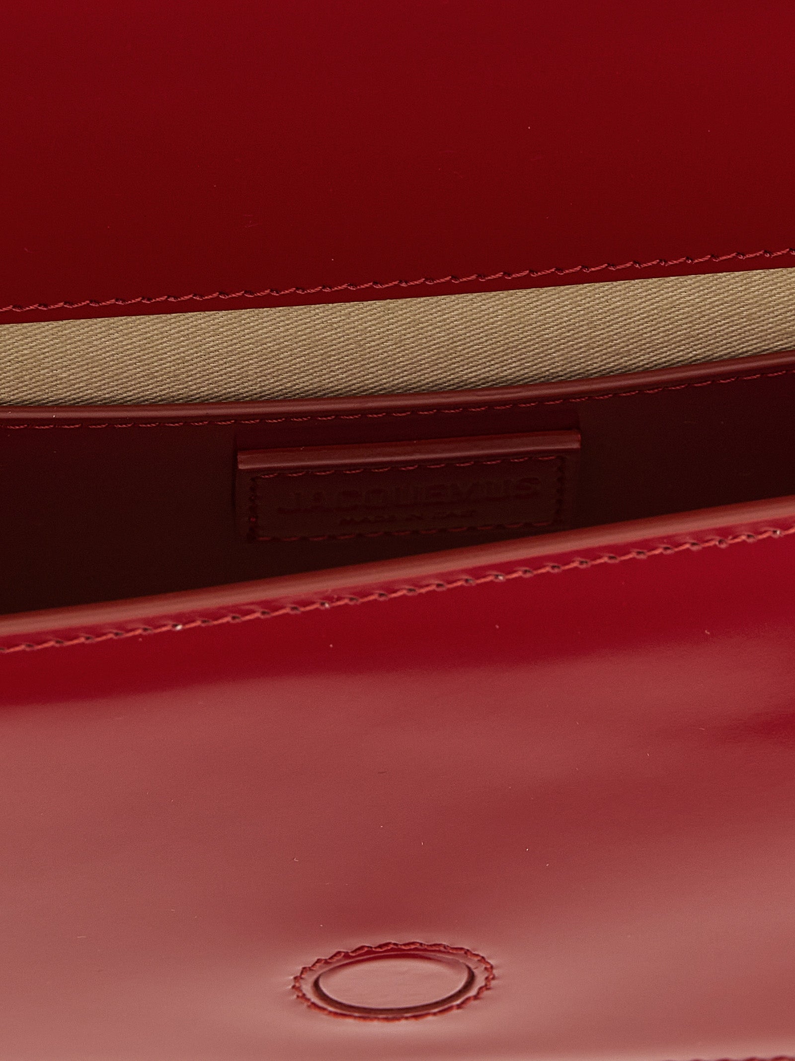 Red Calfskin Shoulder Bag