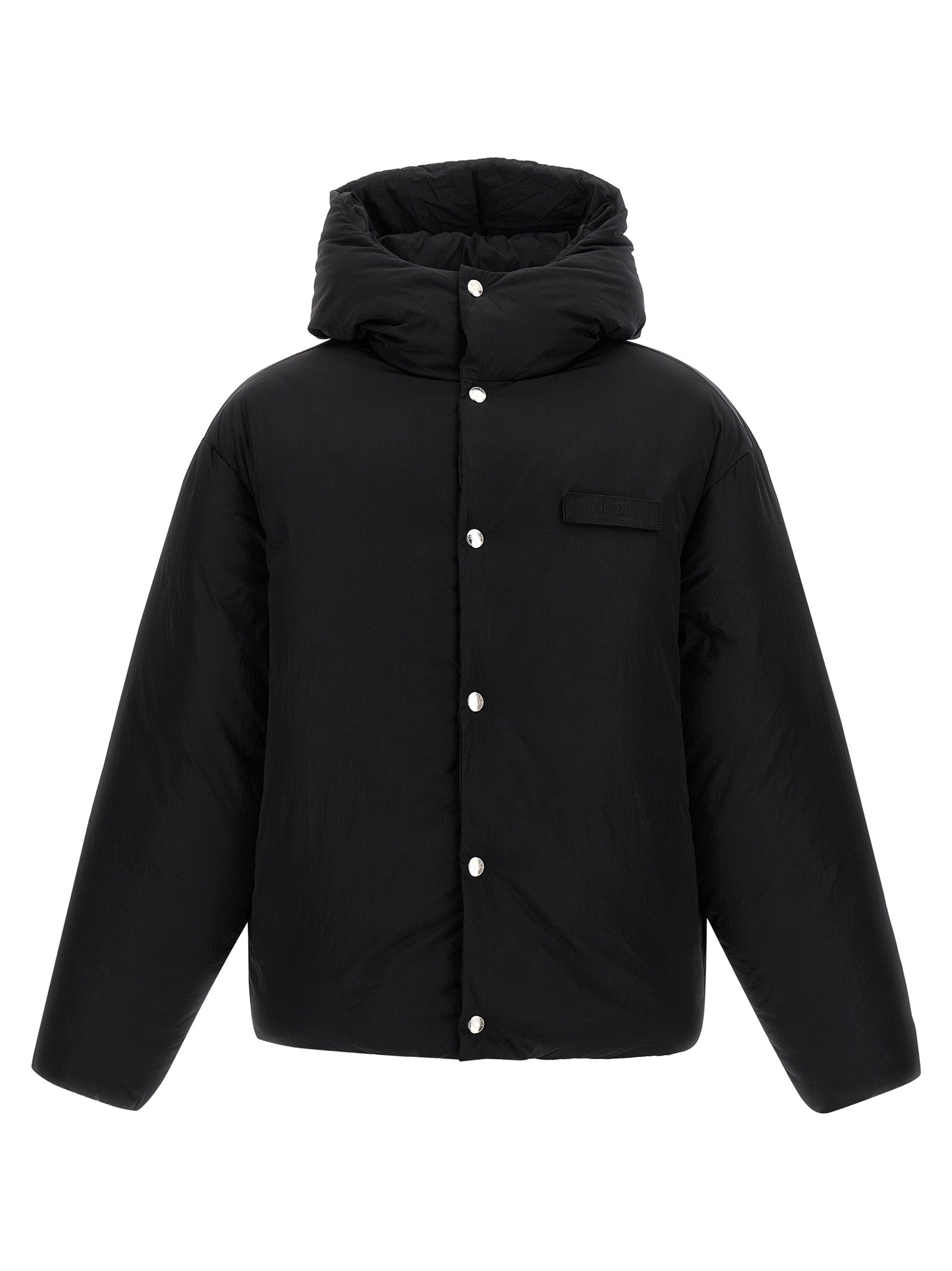 Black Polyamide Full-Length Jacket