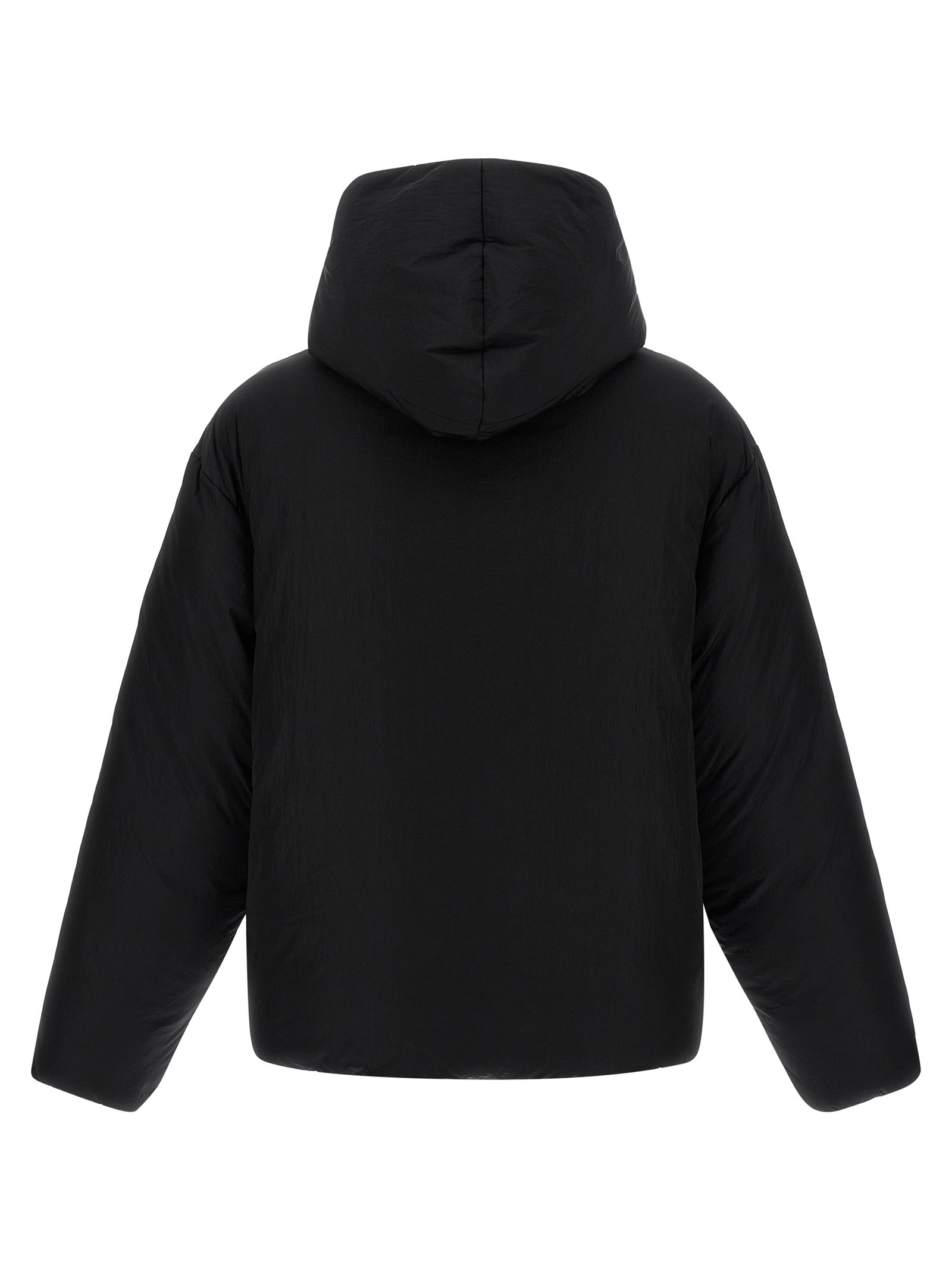Black Polyamide Full-Length Jacket