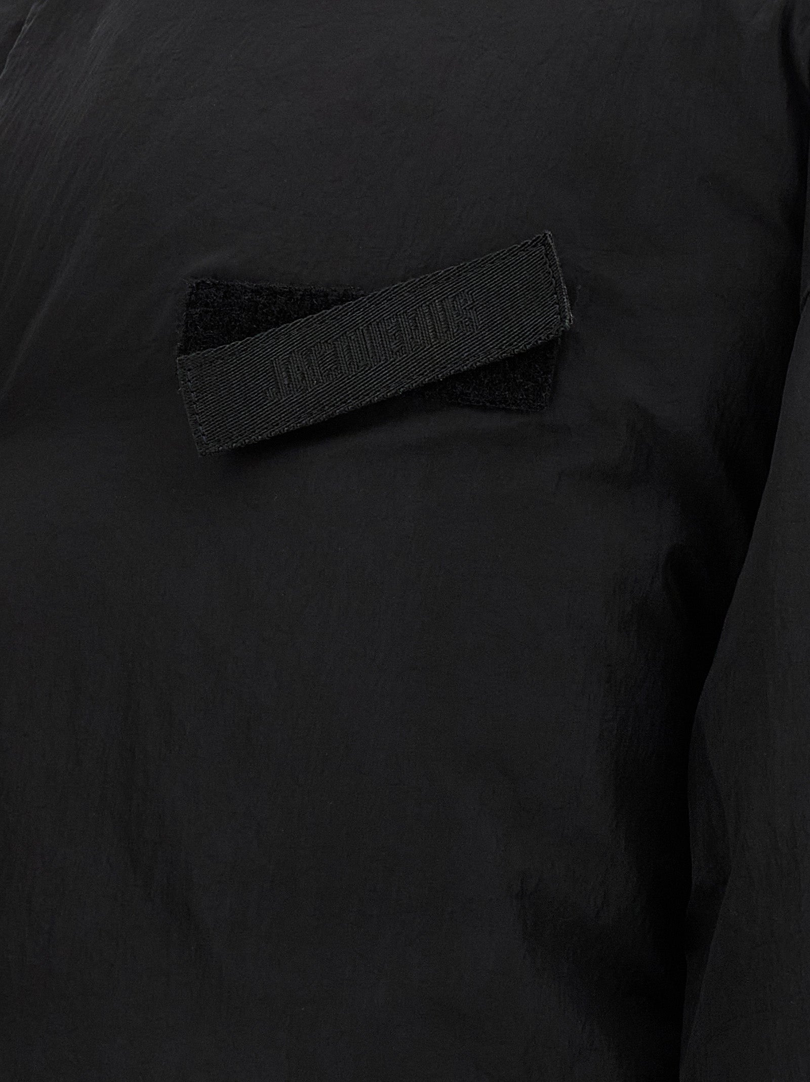 Black Polyamide Full-Length Jacket