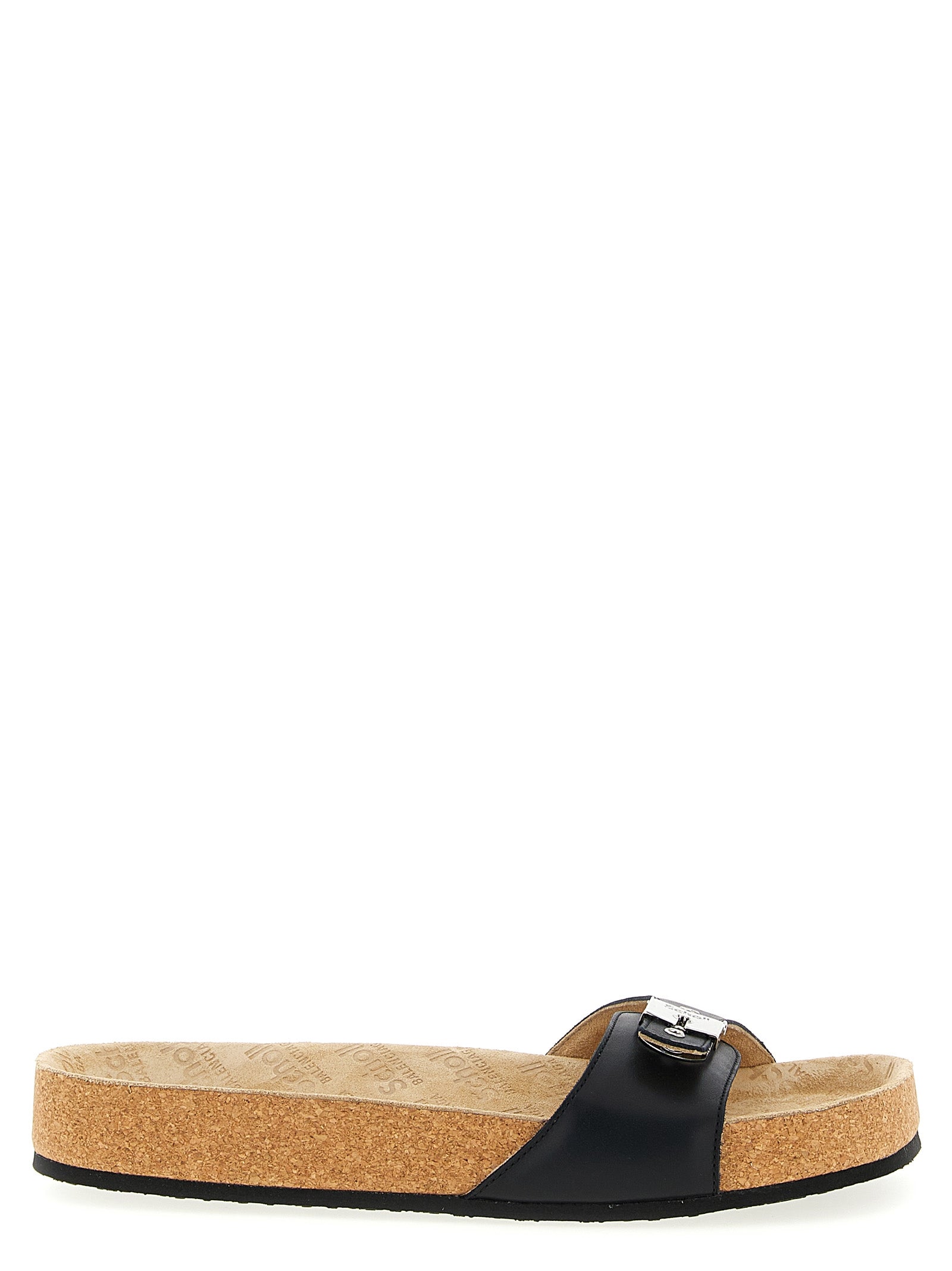 Black Calfskin Slides