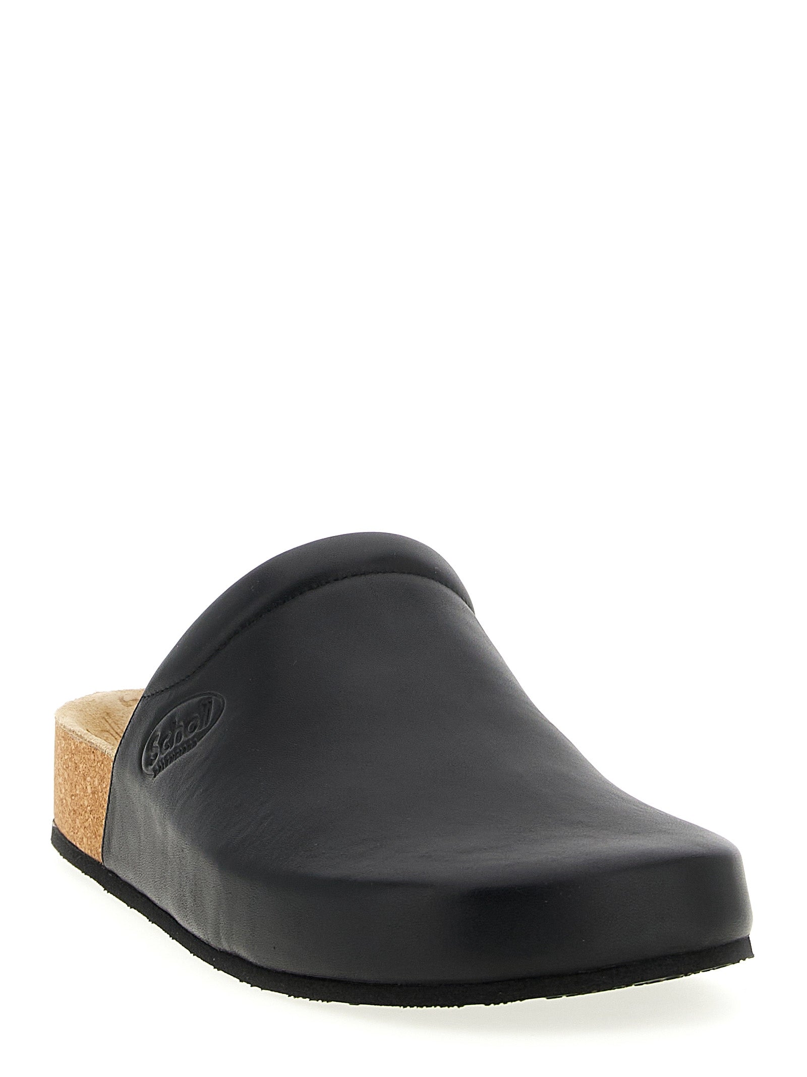 Black Calfskin Clogs