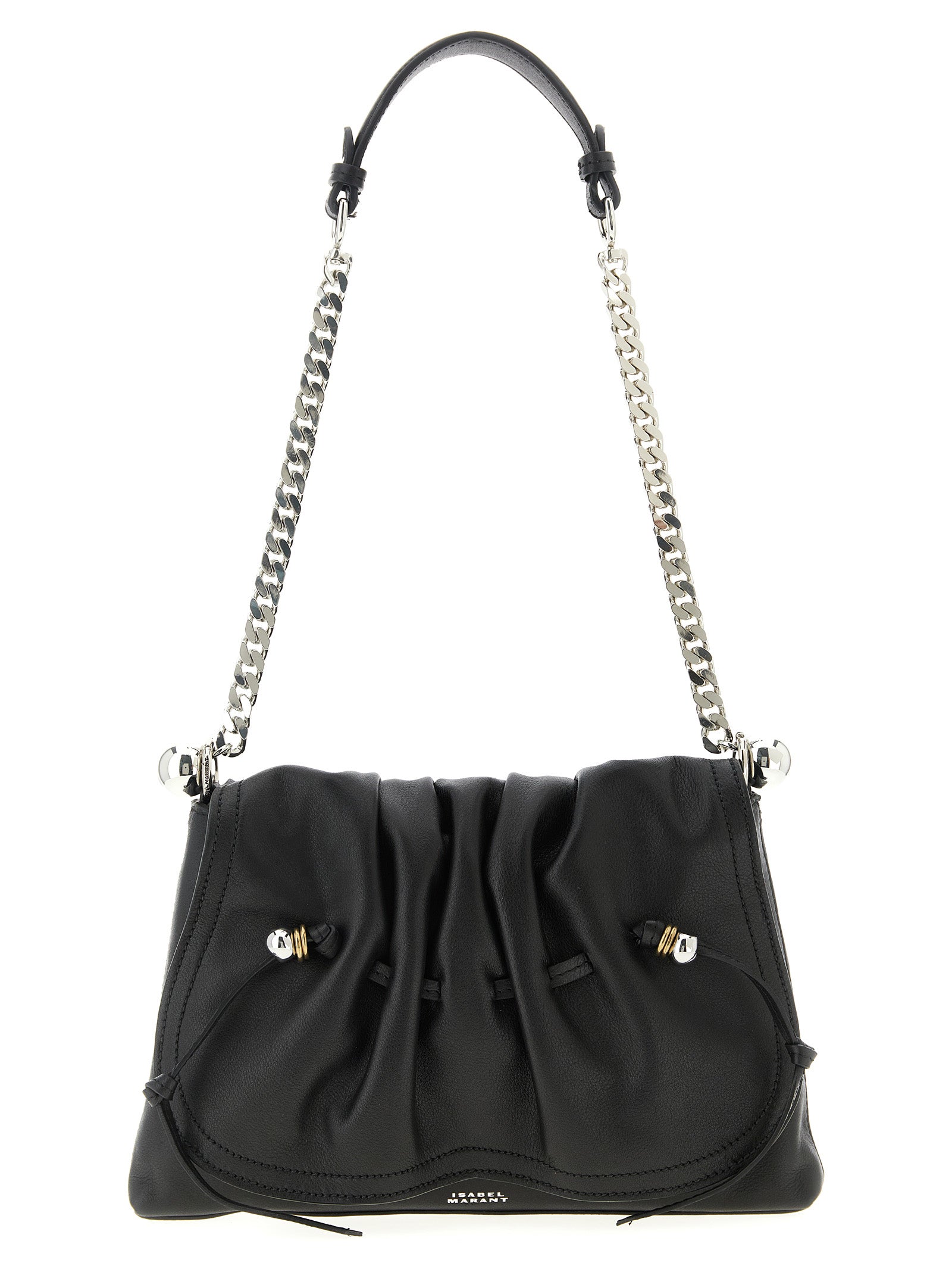Black Calfskin Shoulder Bag