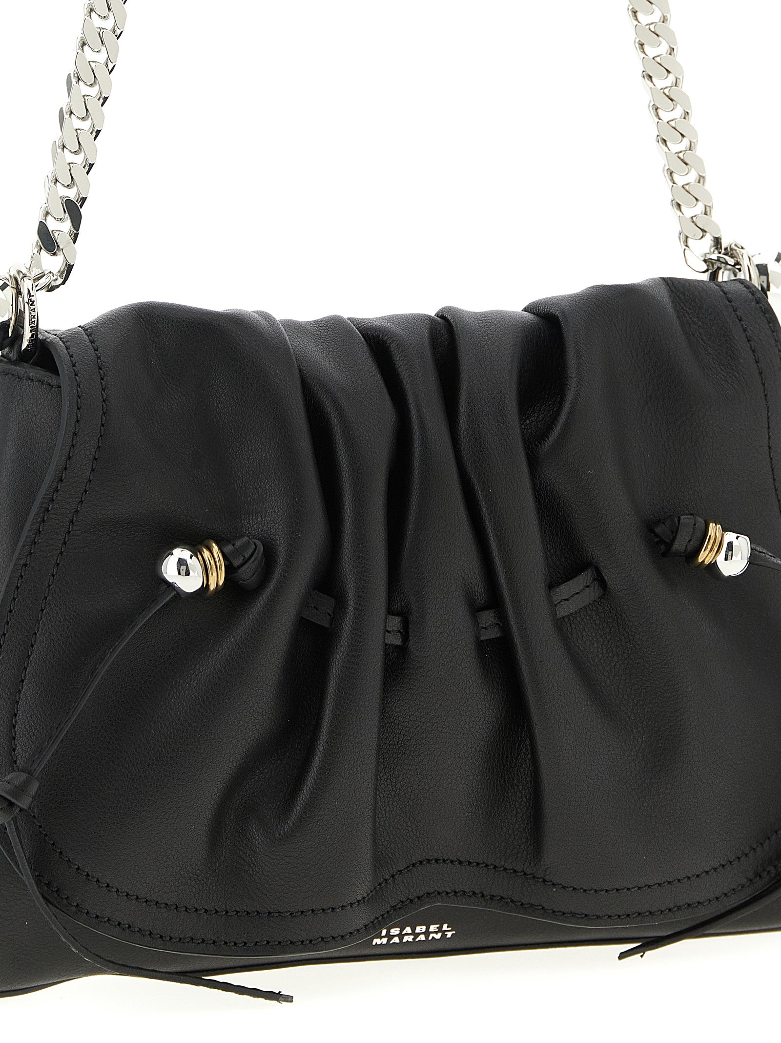 Black Calfskin Shoulder Bag