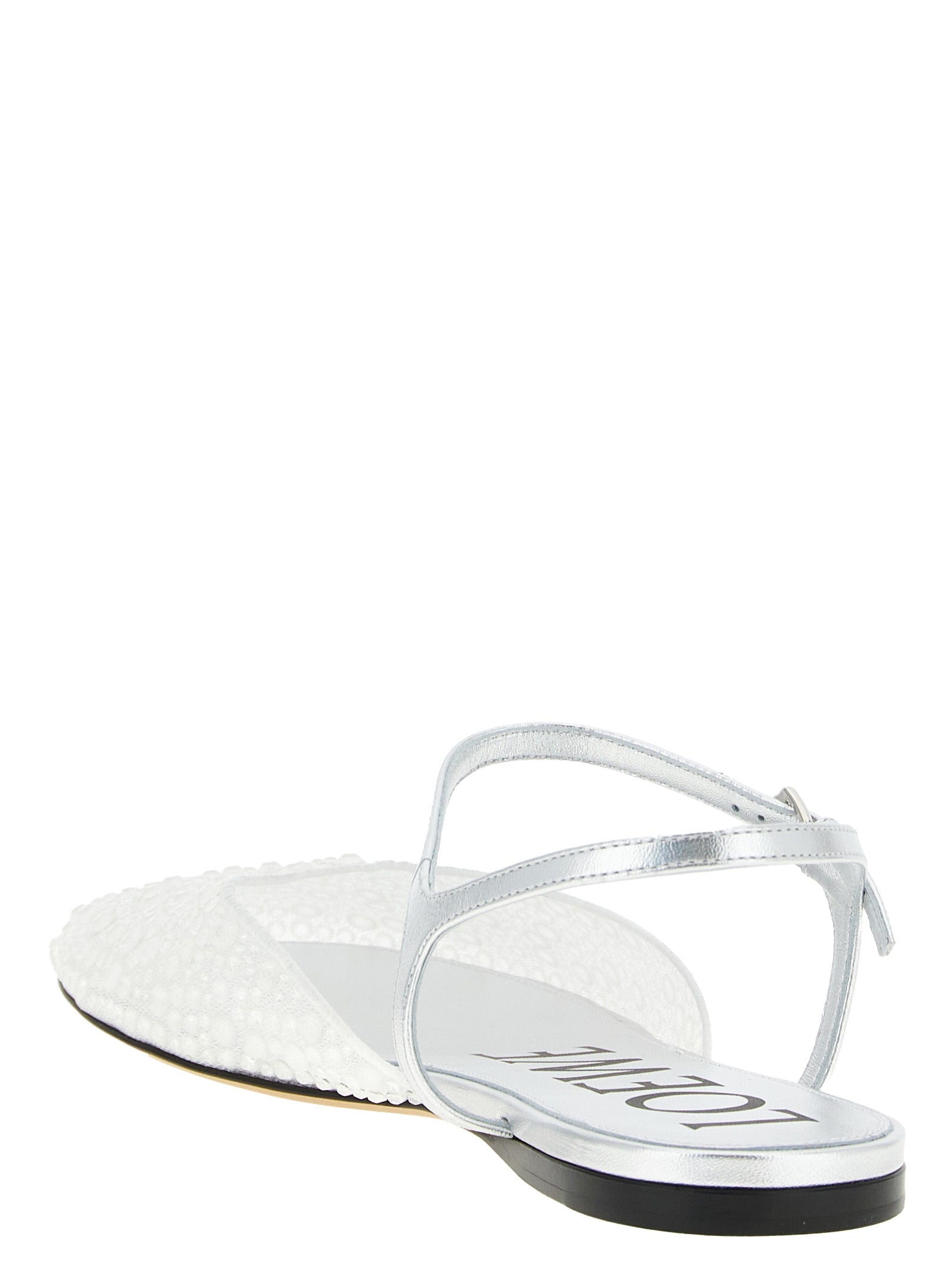 White Polyamide Ballet Flats