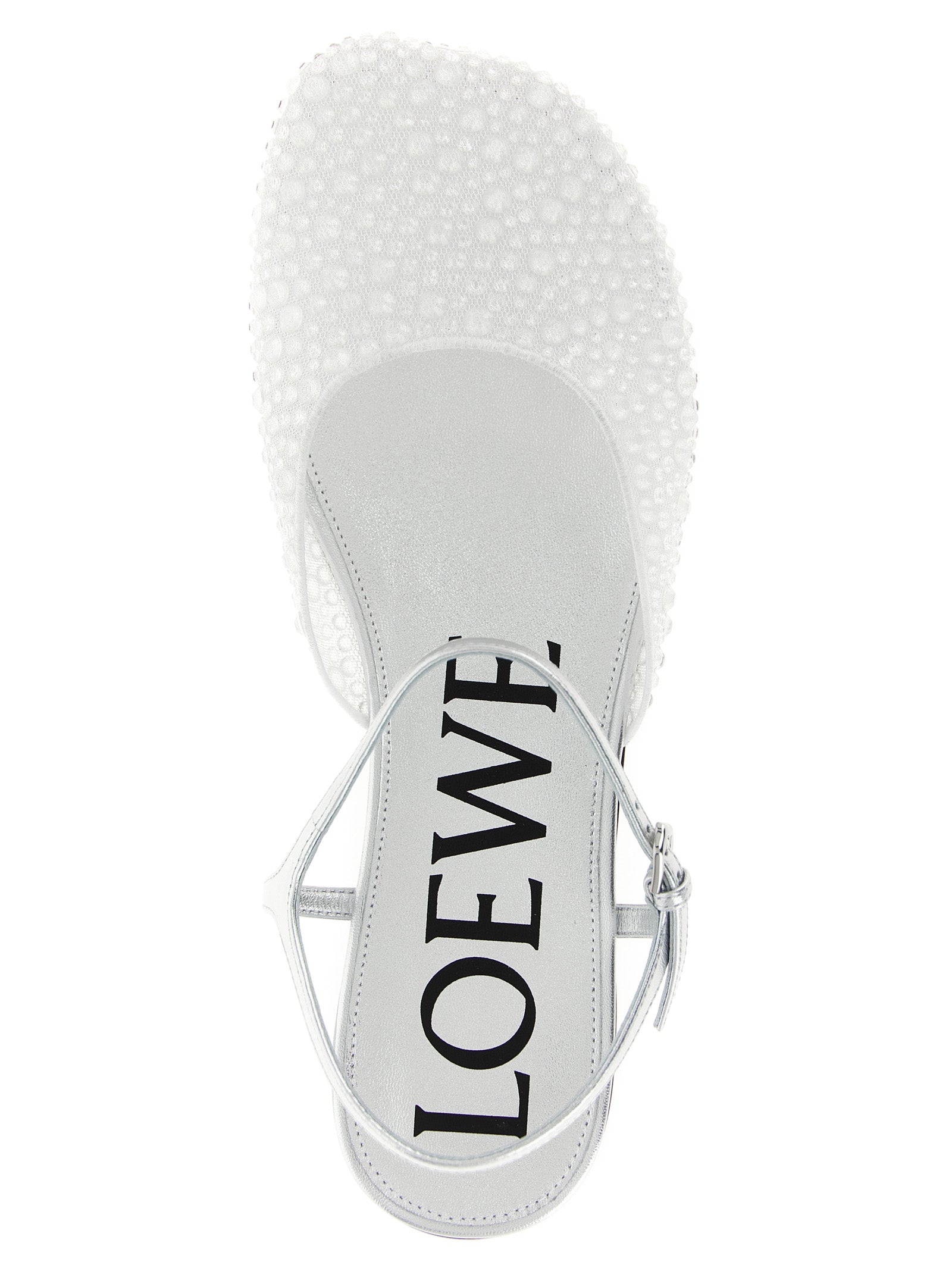 White Polyamide Ballet Flats