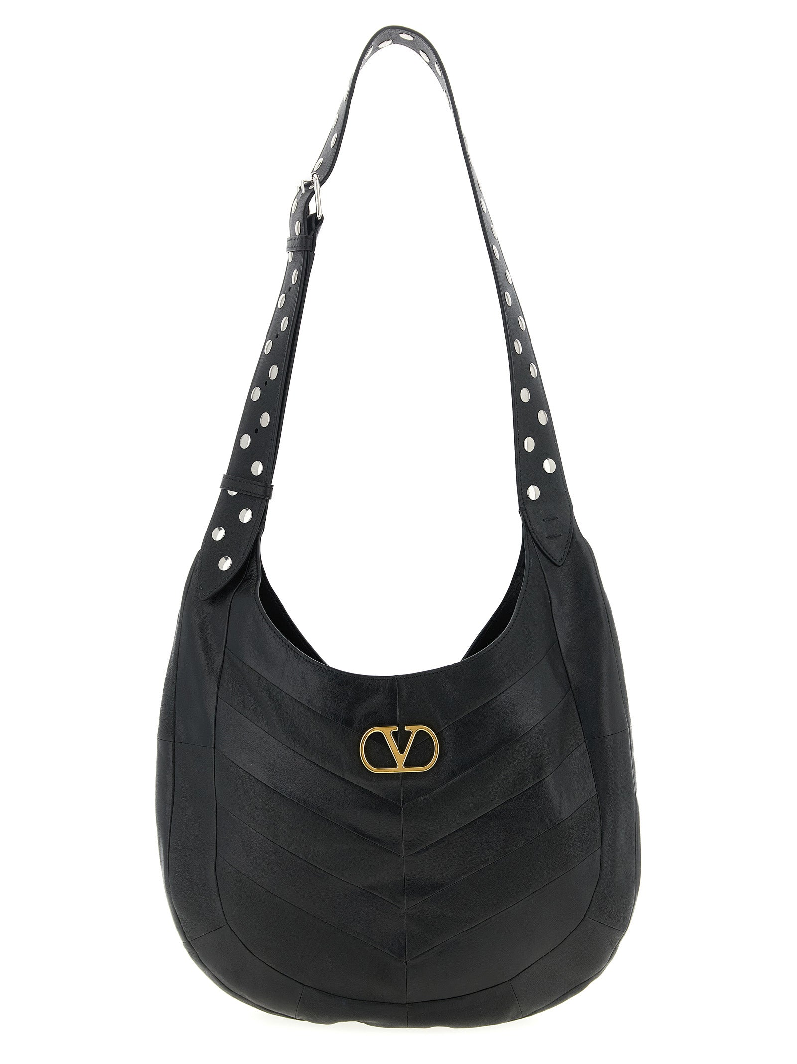 Black Lamb Leather Shoulder Bag