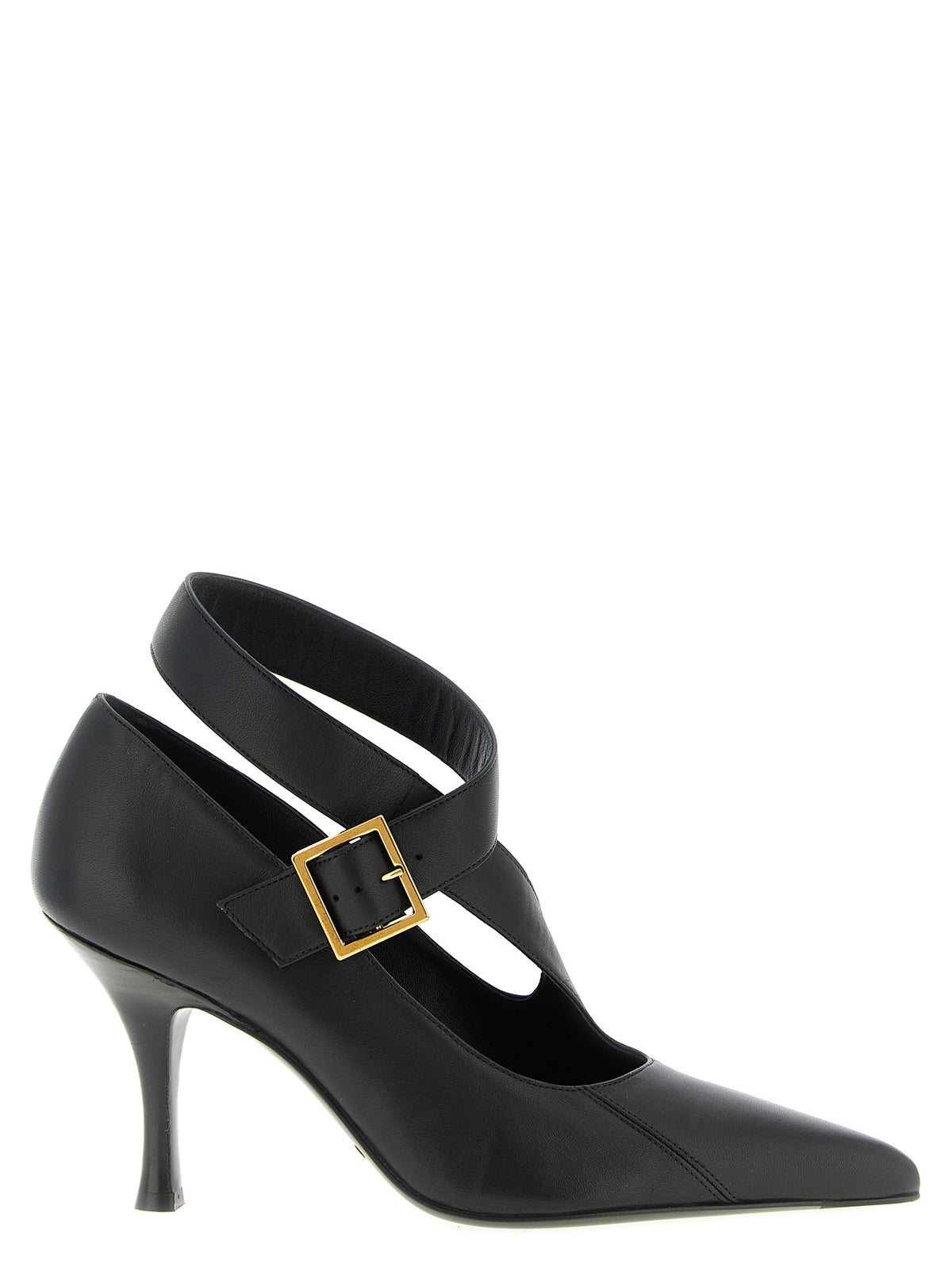 Black Lamb Leather High Heel Pumps