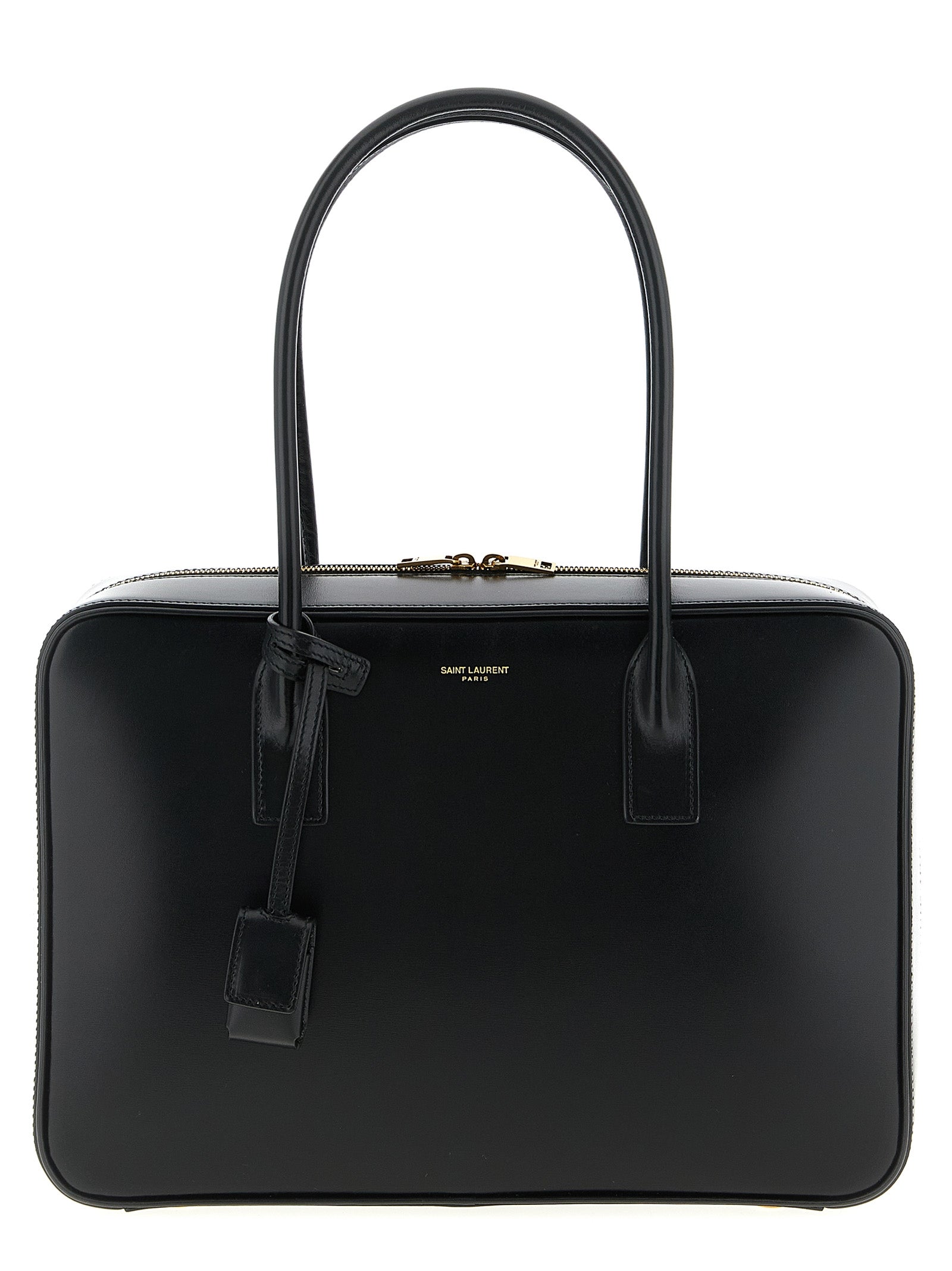Black Calfskin Shoulder Bag