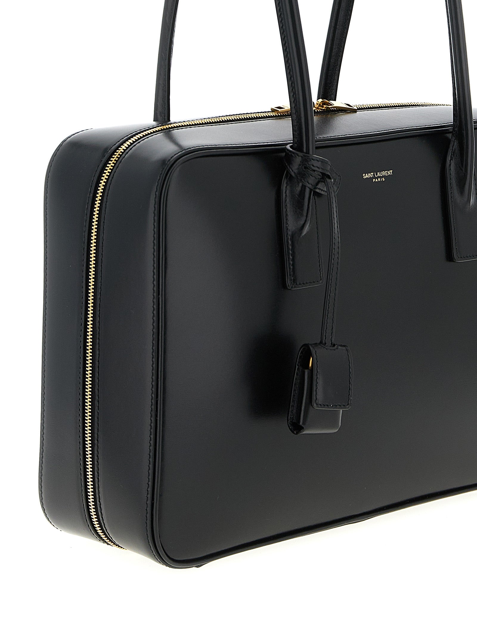 Black Calfskin Shoulder Bag