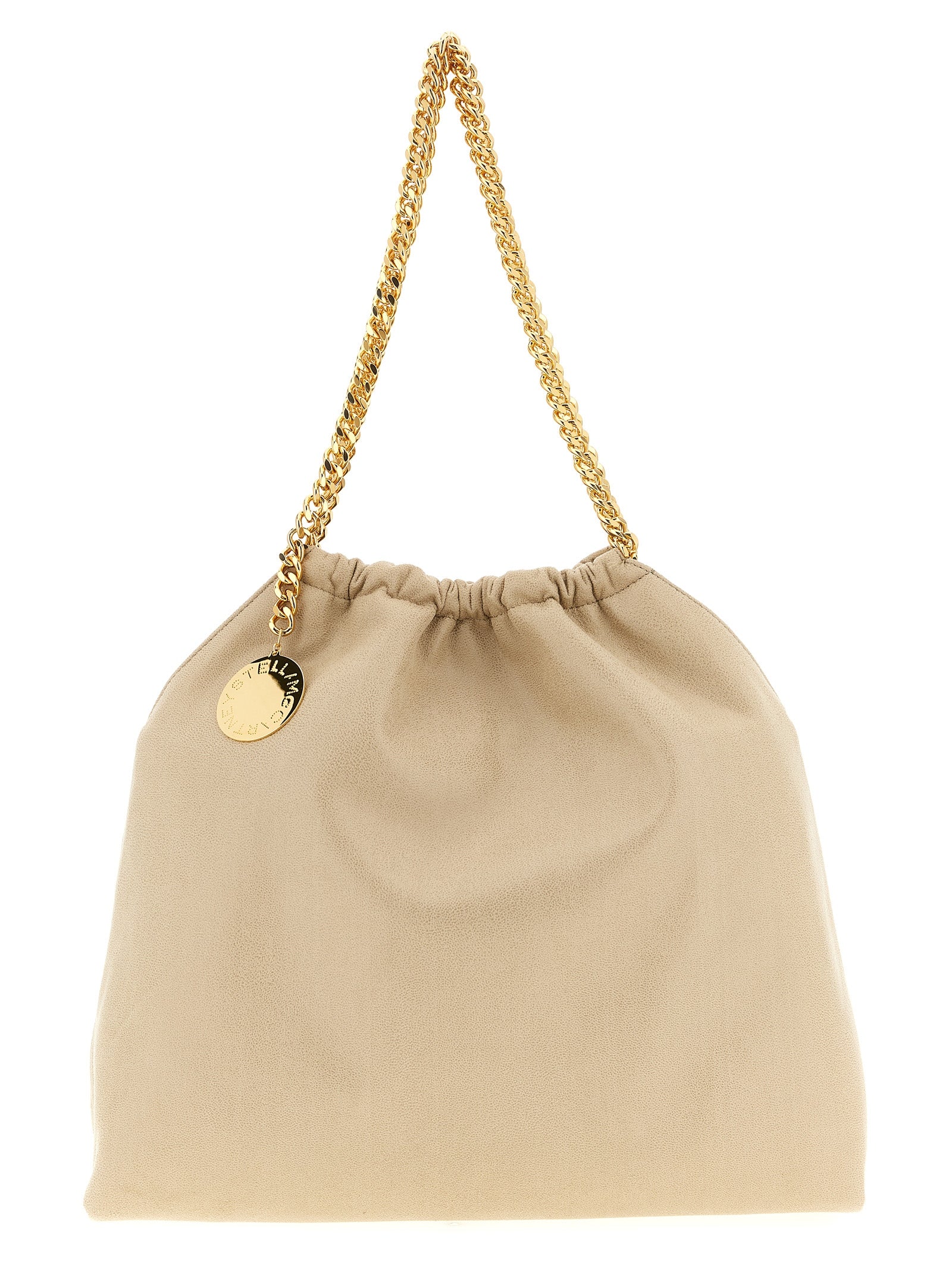 Beige Polyester Shoulder Bag