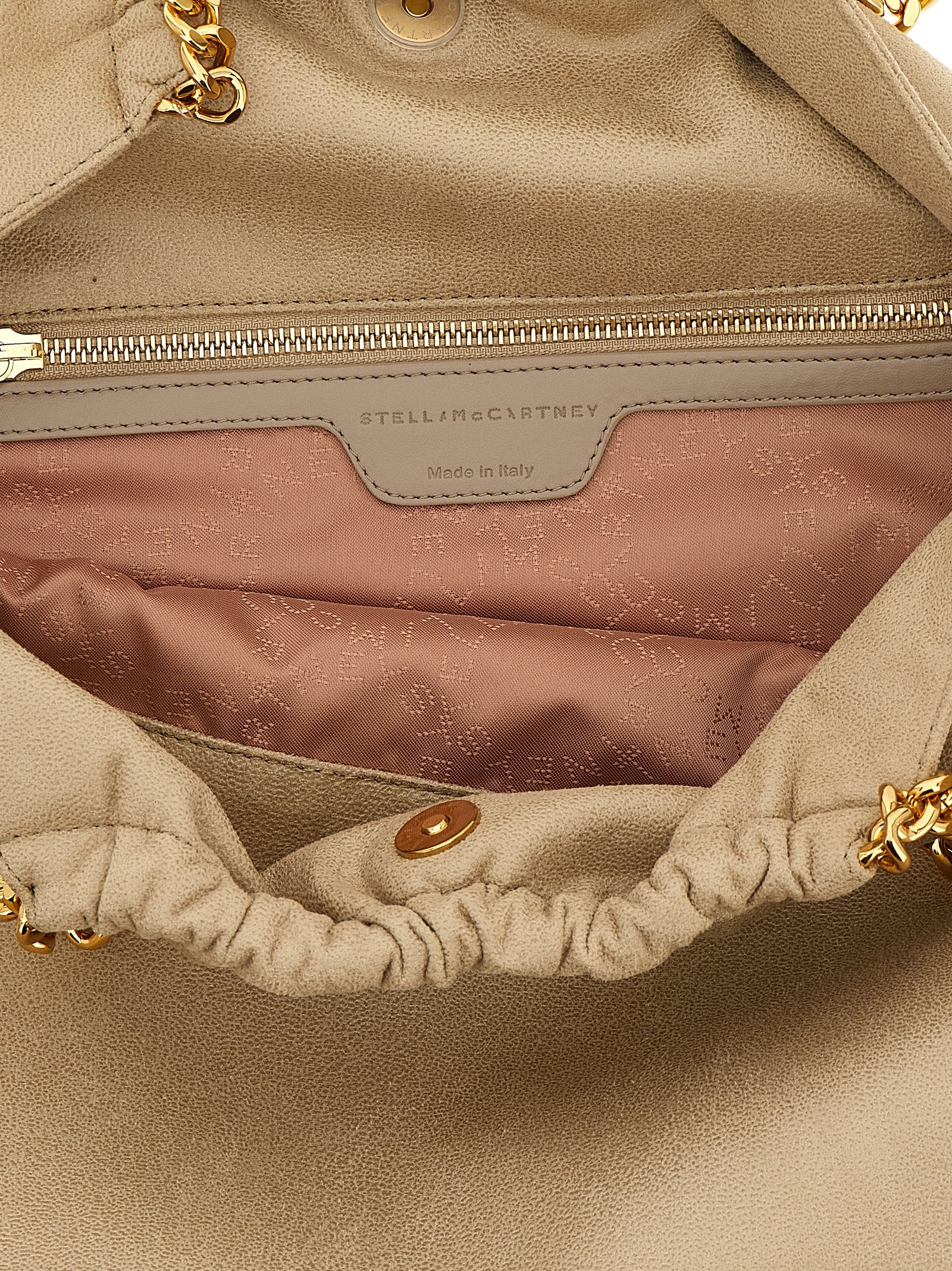 Beige Polyester Shoulder Bag
