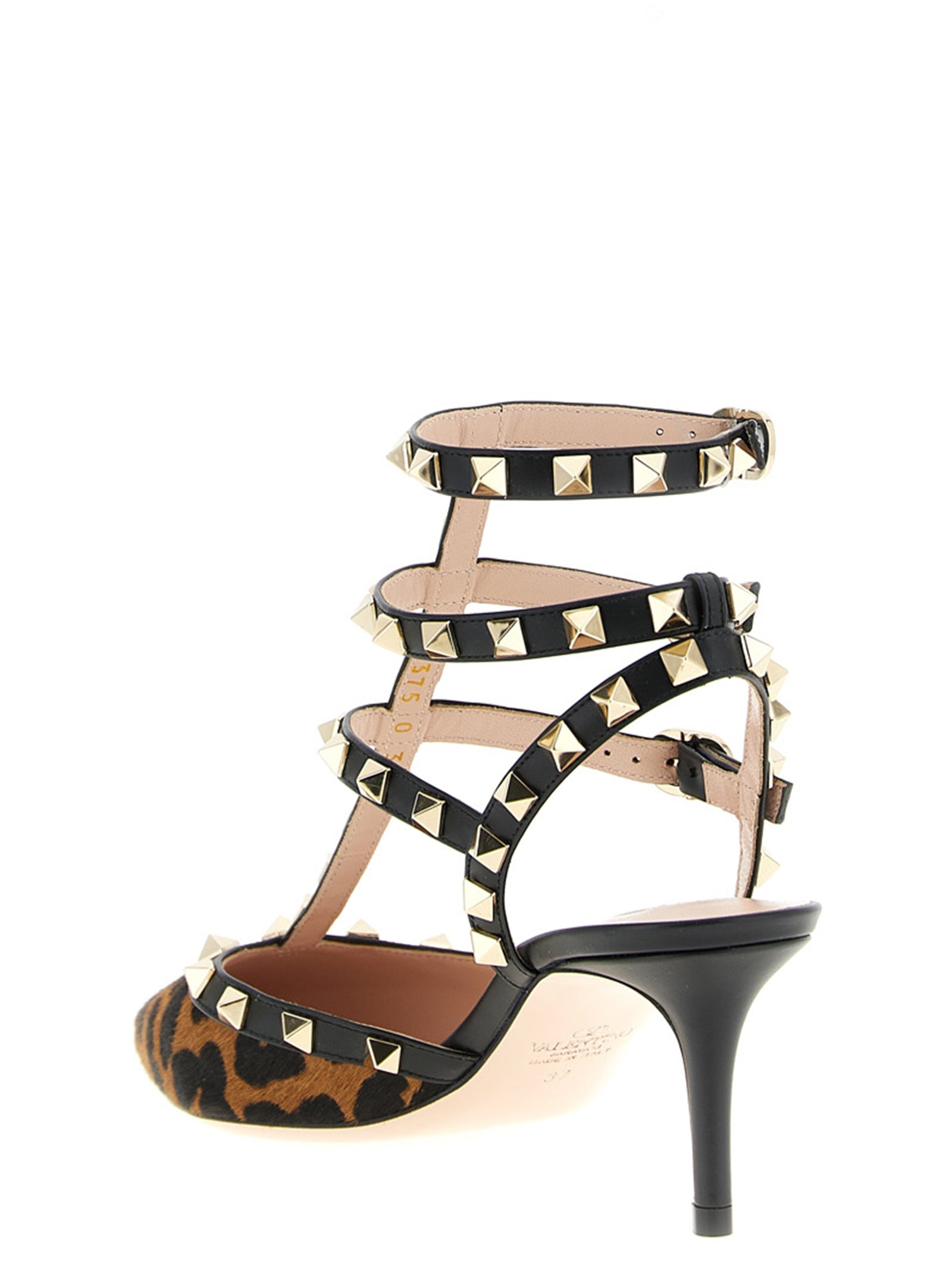 Multicolor Calfskin Mid Heel Pumps