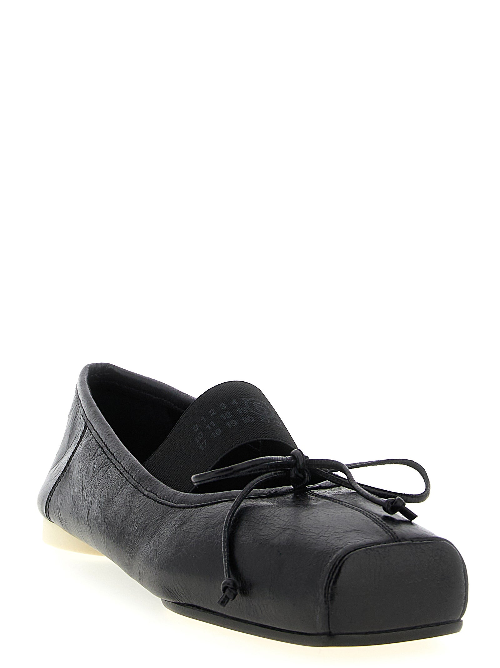 Black Calfskin Ballet Flats