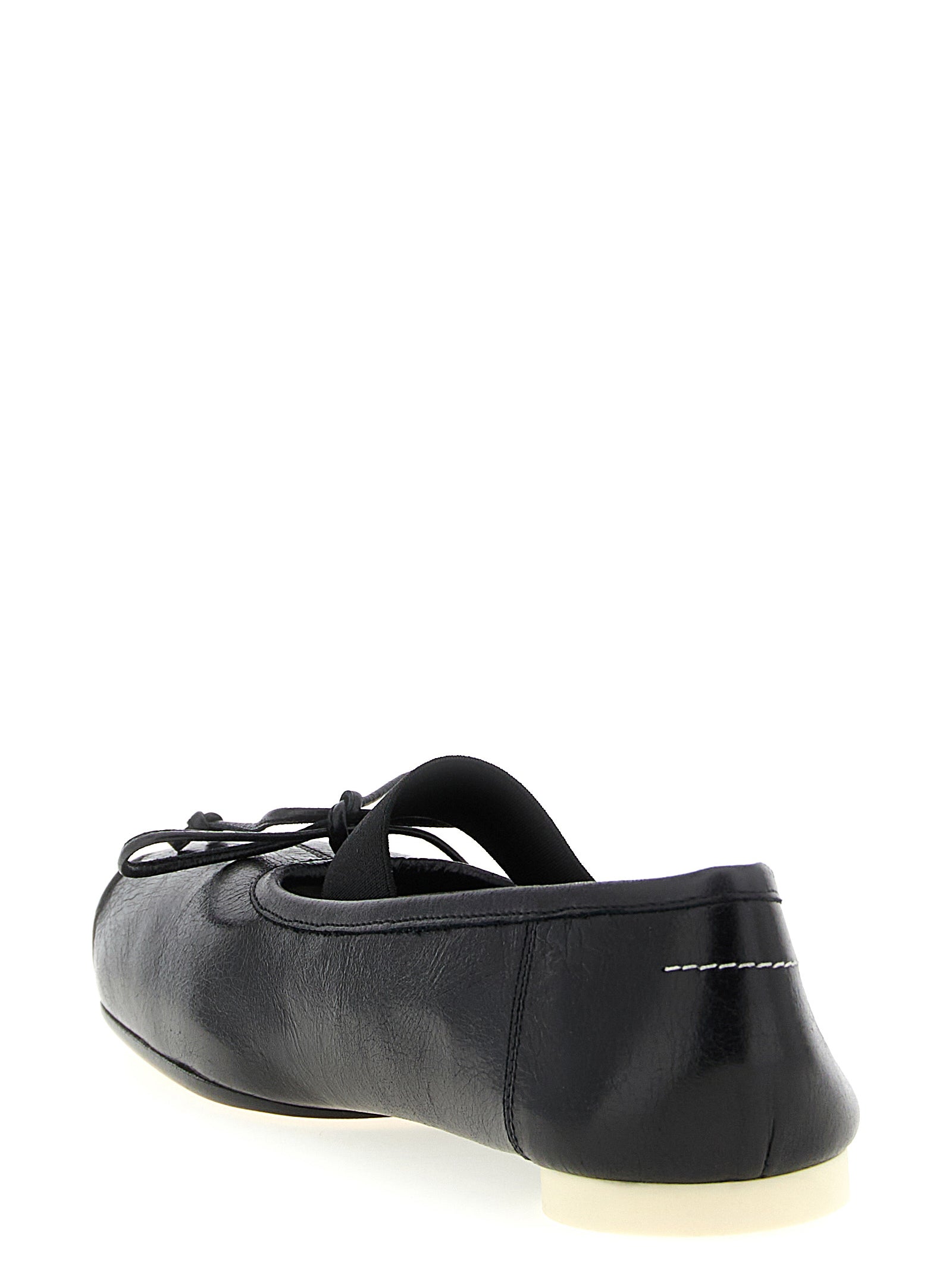 Black Calfskin Ballet Flats