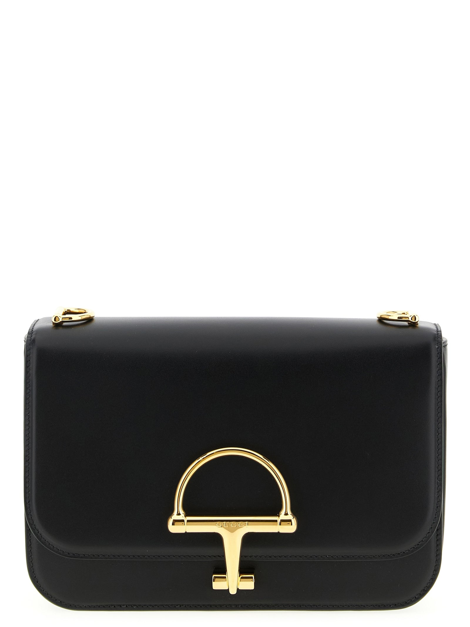 Black Calfskin Shoulder Bag