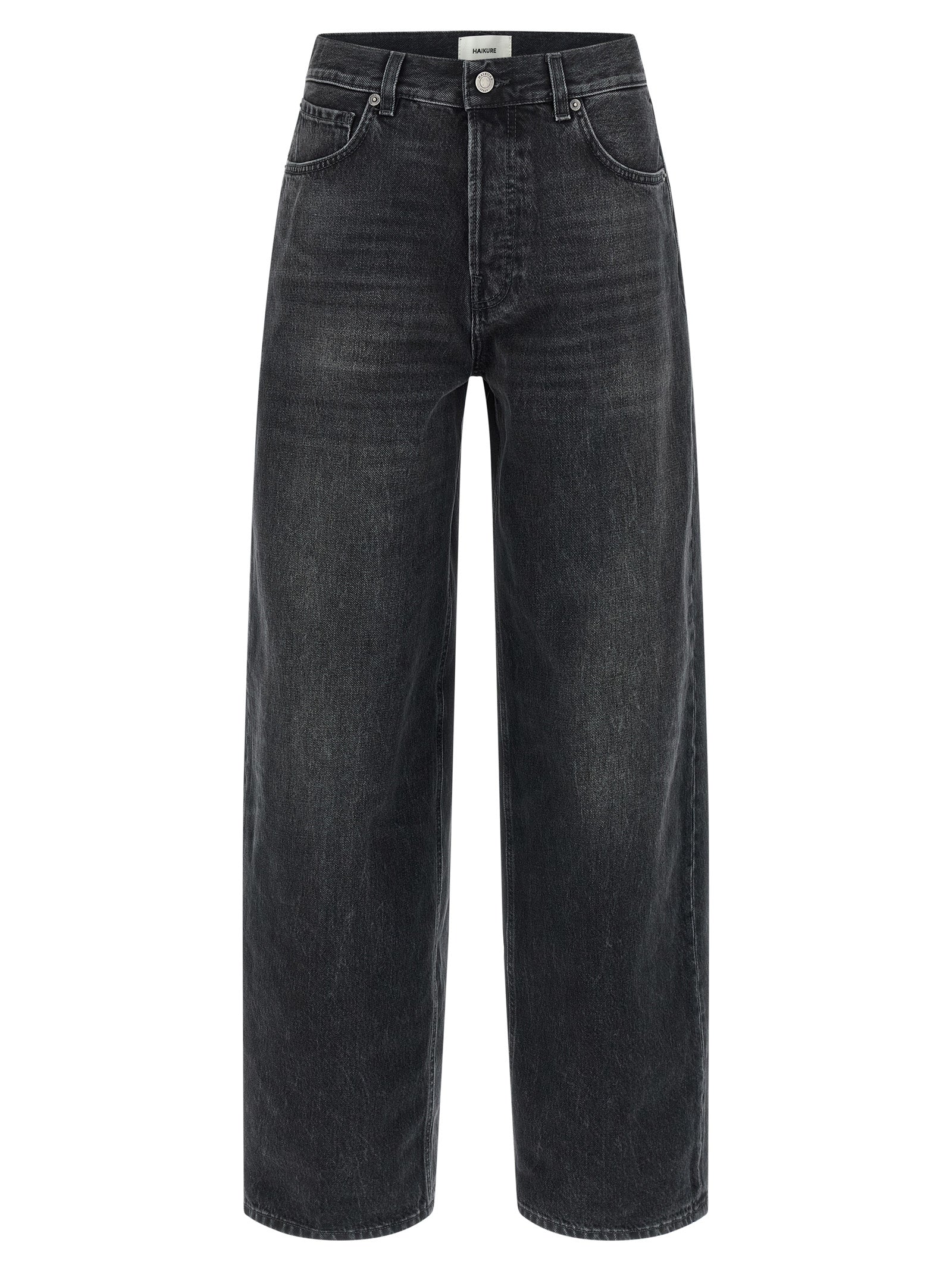 Black Cotton High-Waisted Jean